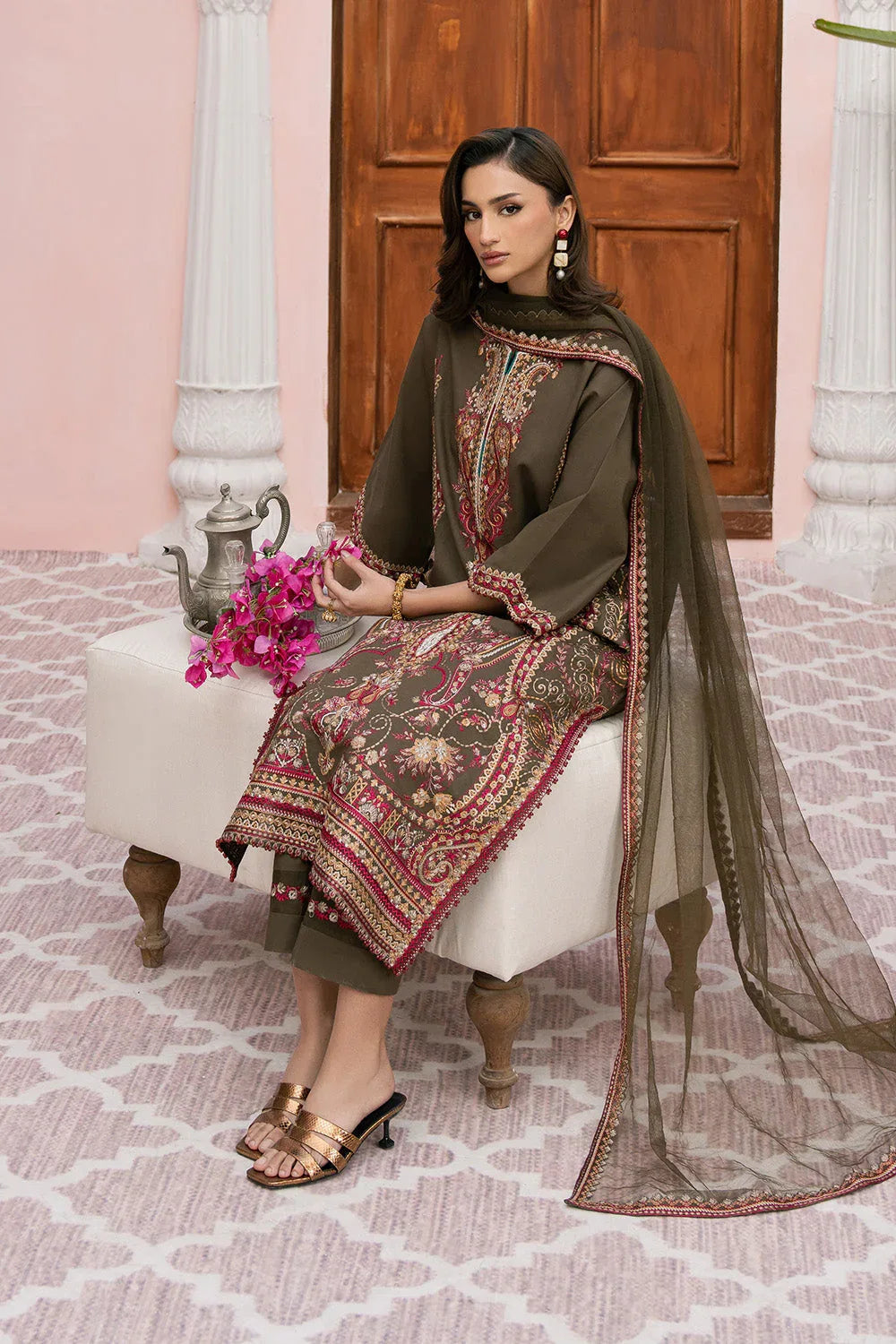 Maryum N Maria | Eid Luxury Lawn 25 | ANAHITA - MS50161 - Rang-e-Khaas