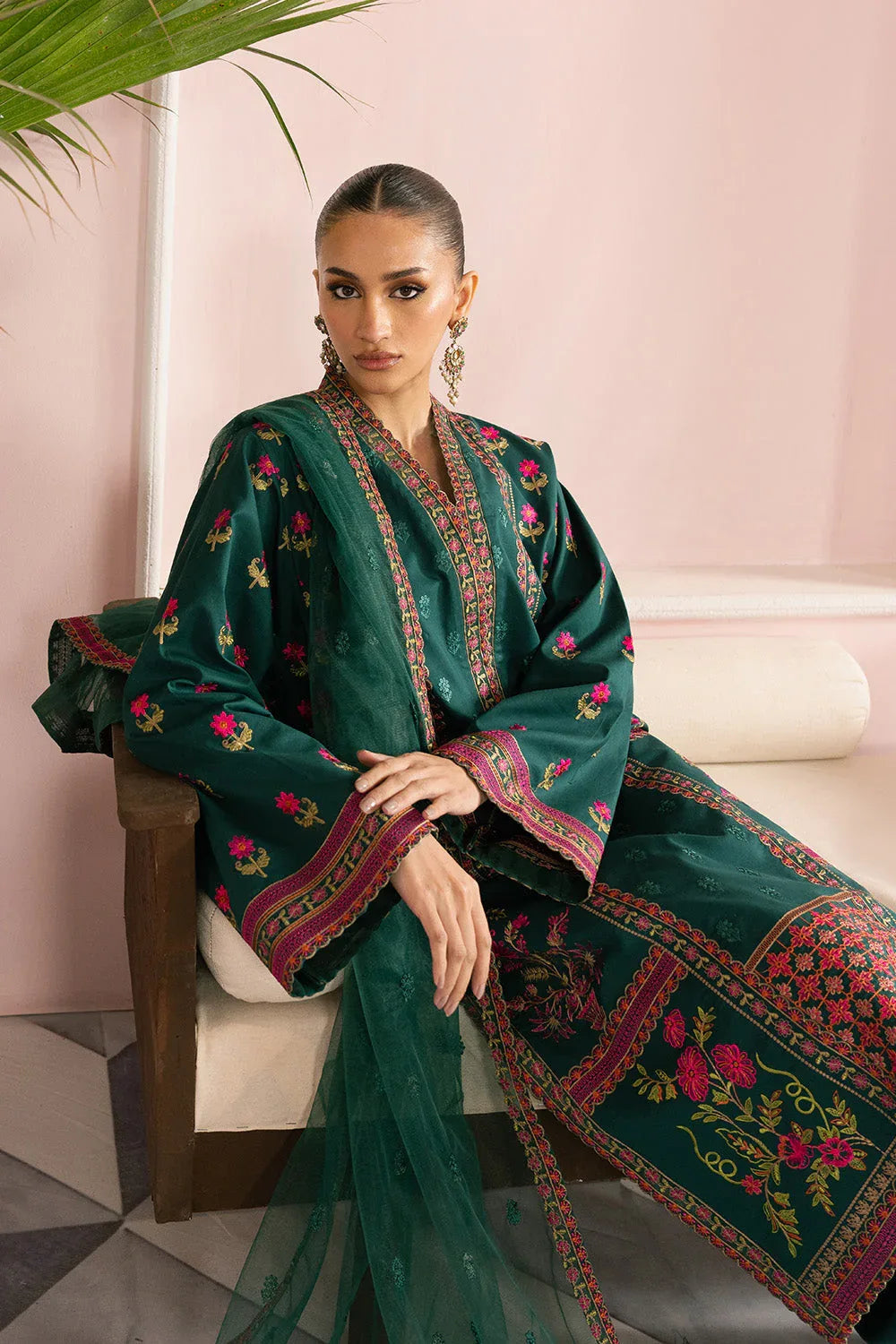 Maryum N Maria | Eid Luxury Lawn 25 | AVIZEH - MS50162 - Rang-e-Khaas