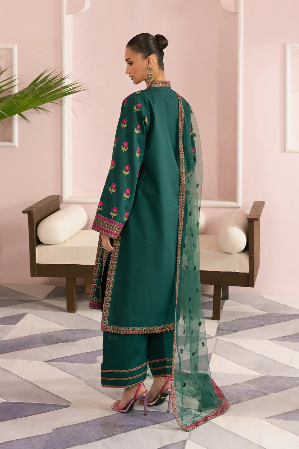 Maryum N Maria | Eid Luxury Lawn 25 | AVIZEH - MS50162 - Rang-e-Khaas