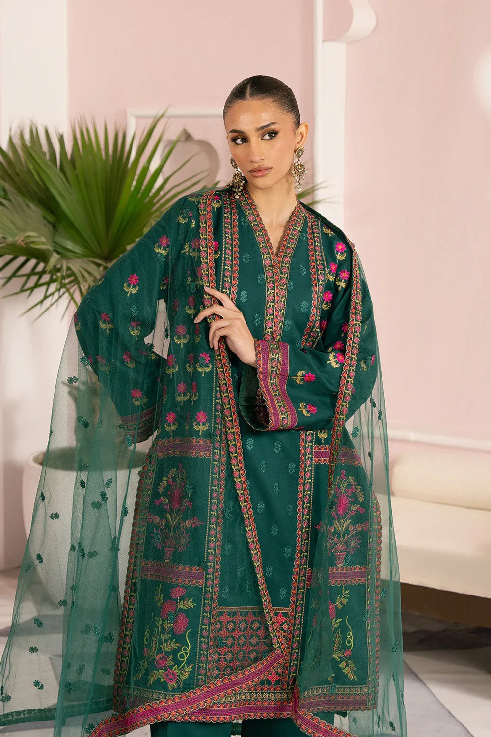 Maryum N Maria | Eid Luxury Lawn 25 | AVIZEH - MS50162 - Rang-e-Khaas