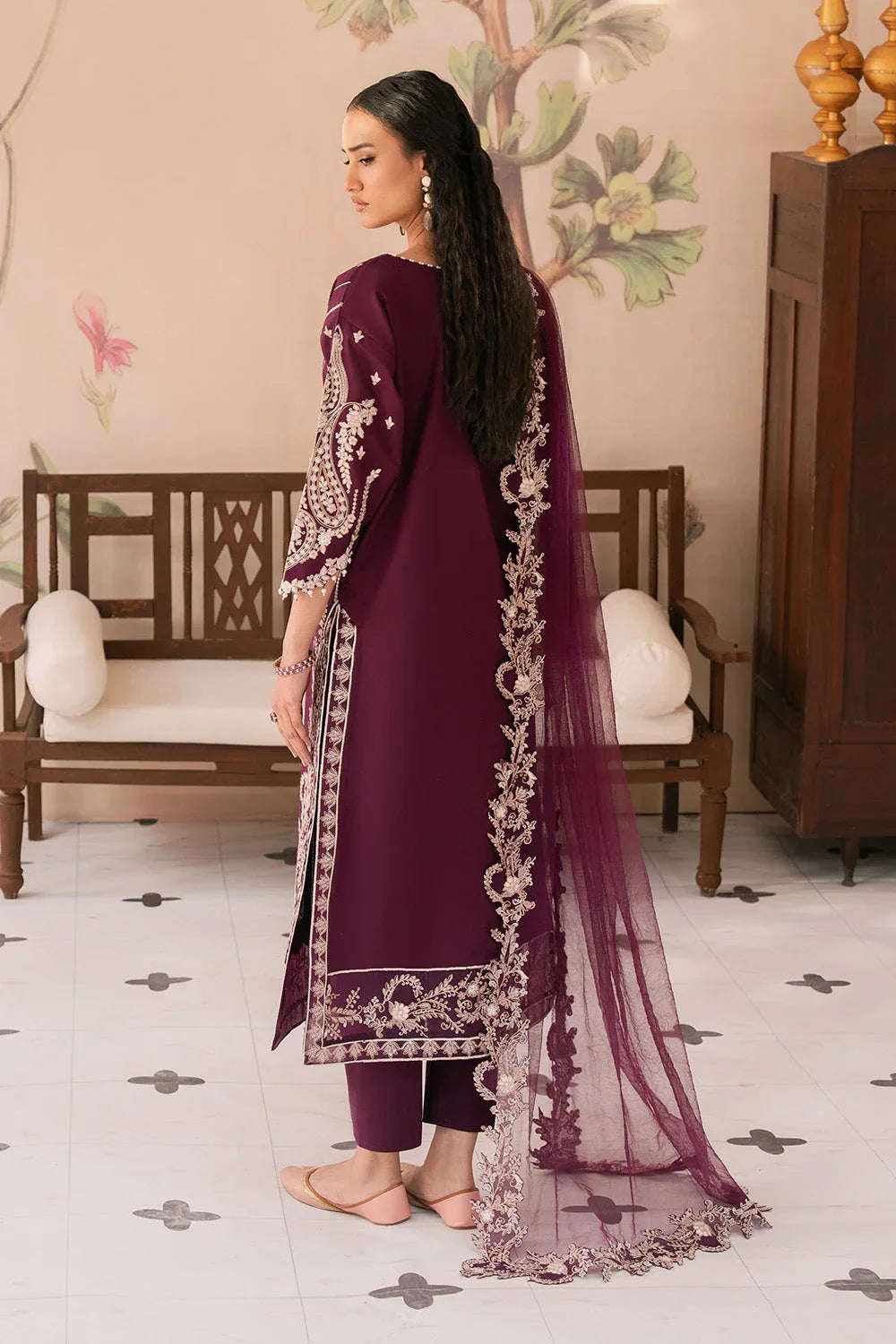 Maryum N Maria | Eid Luxury Lawn 25 | ALALEH - MS50163 - Rang-e-Khaas
