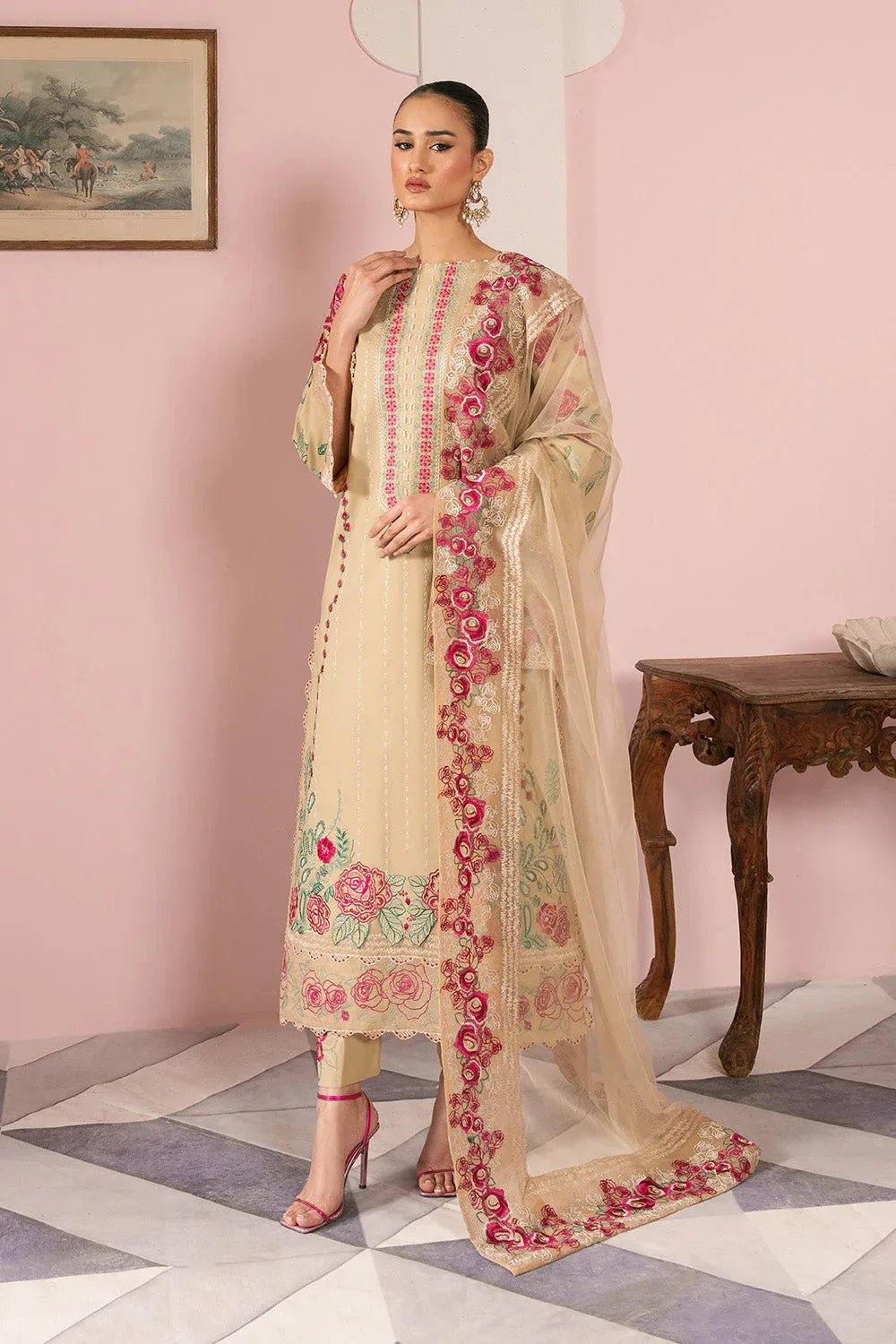 Maryum N Maria | Eid Luxury Lawn 25 | ANOOSHEH - MS50164 - Rang-e-Khaas