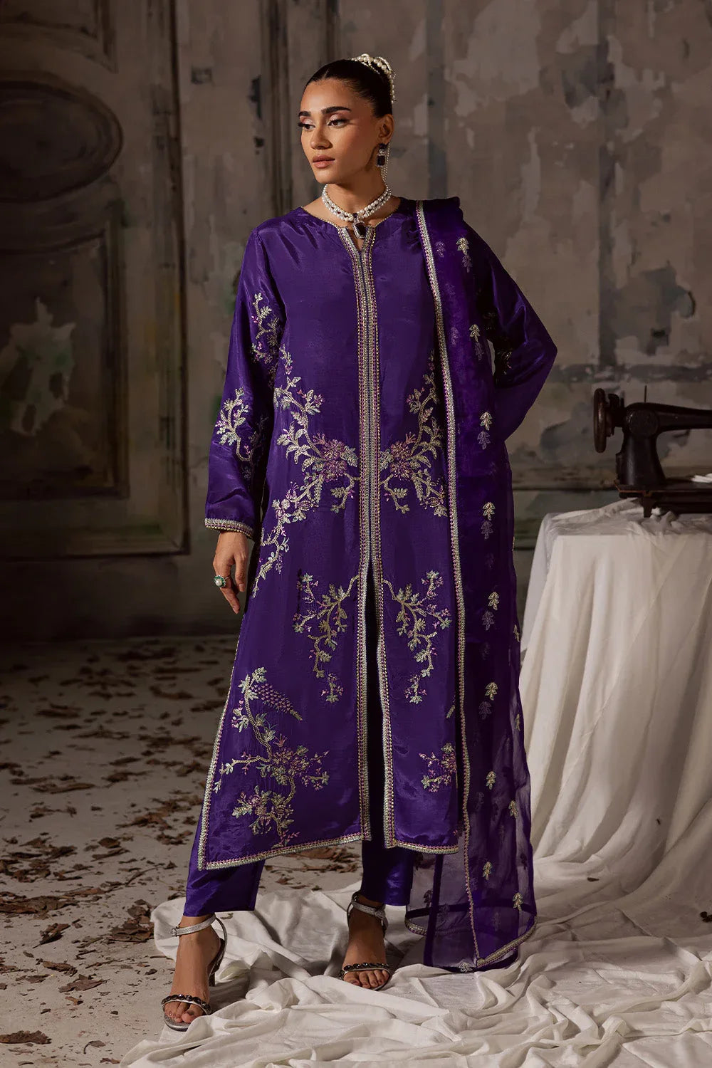 Maryum N Maria | Zarq Festive | AURAA - MSS5842 - Rang-e-Khaas