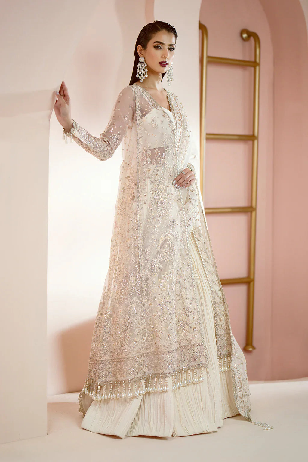 Ayzel Luminara Embroidered Organza 3Pc Suit AWF-08 SORA