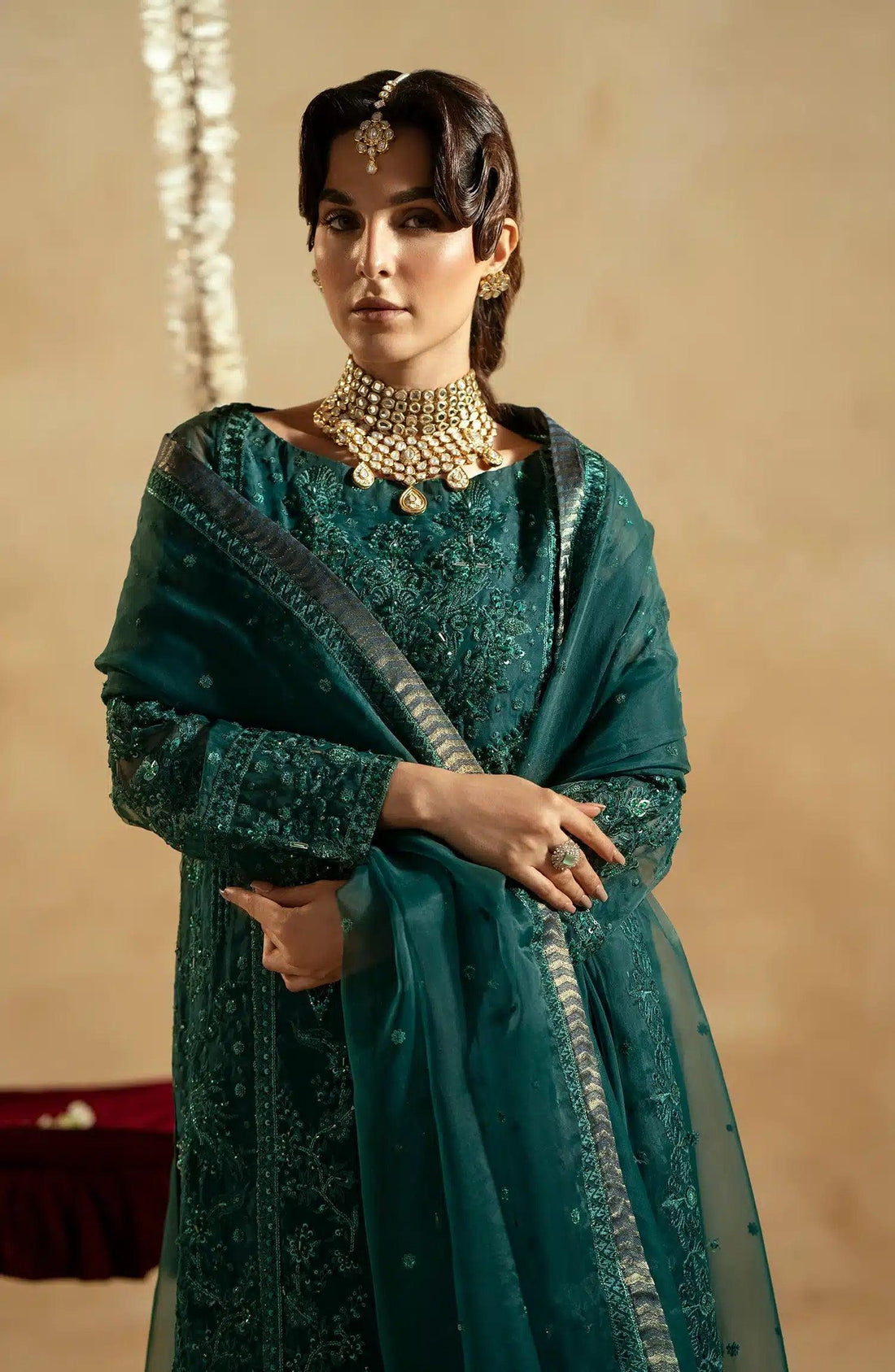 Maryum N Maria | Zamani Beghum Formals 23 | Emerald-(MW23-516) - Rang-e-Khaas