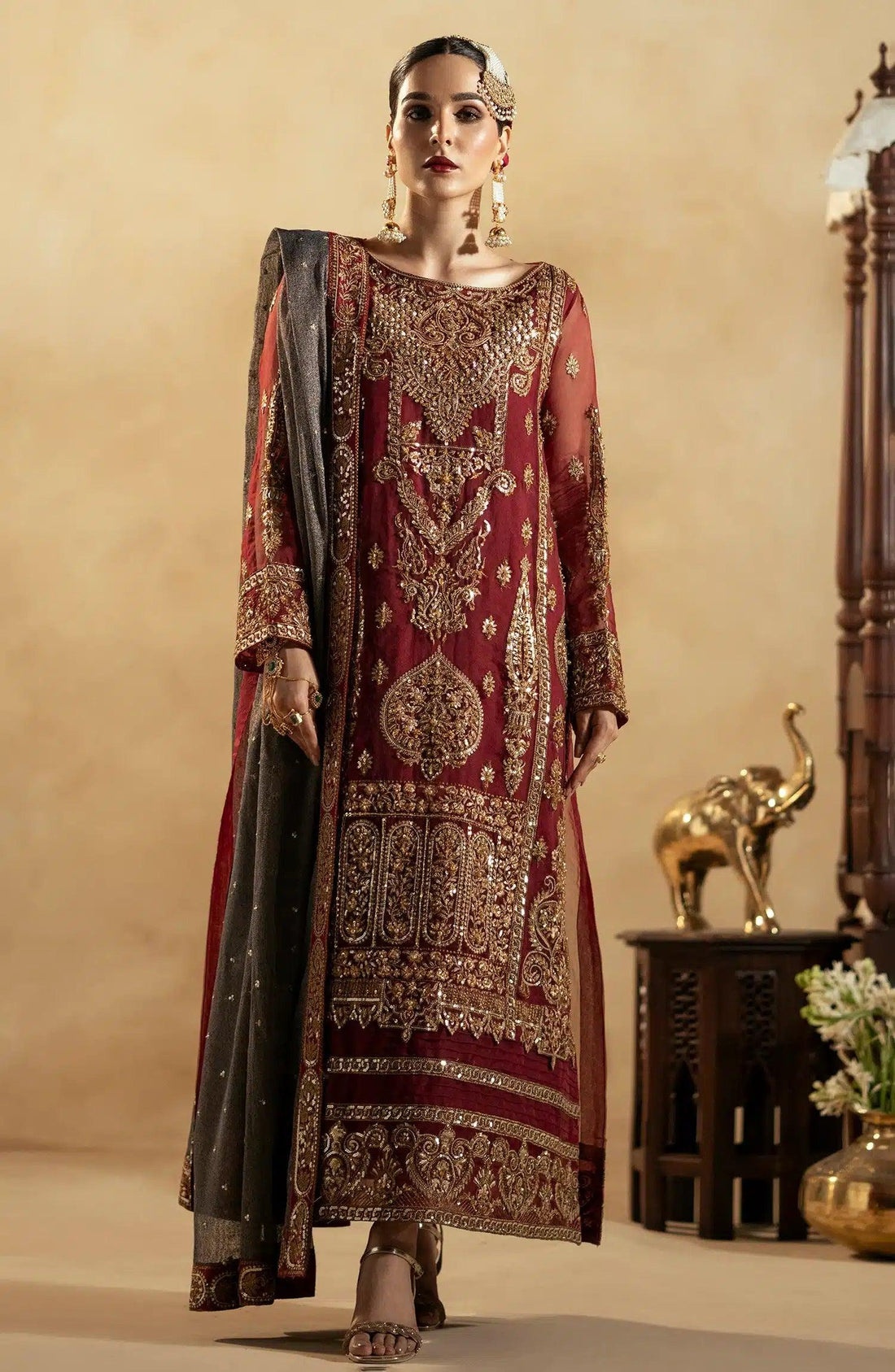 Maryum N Maria | Zamani Beghum Formals 23 | Ruby-(MW23-517) - Rang-e-Khaas