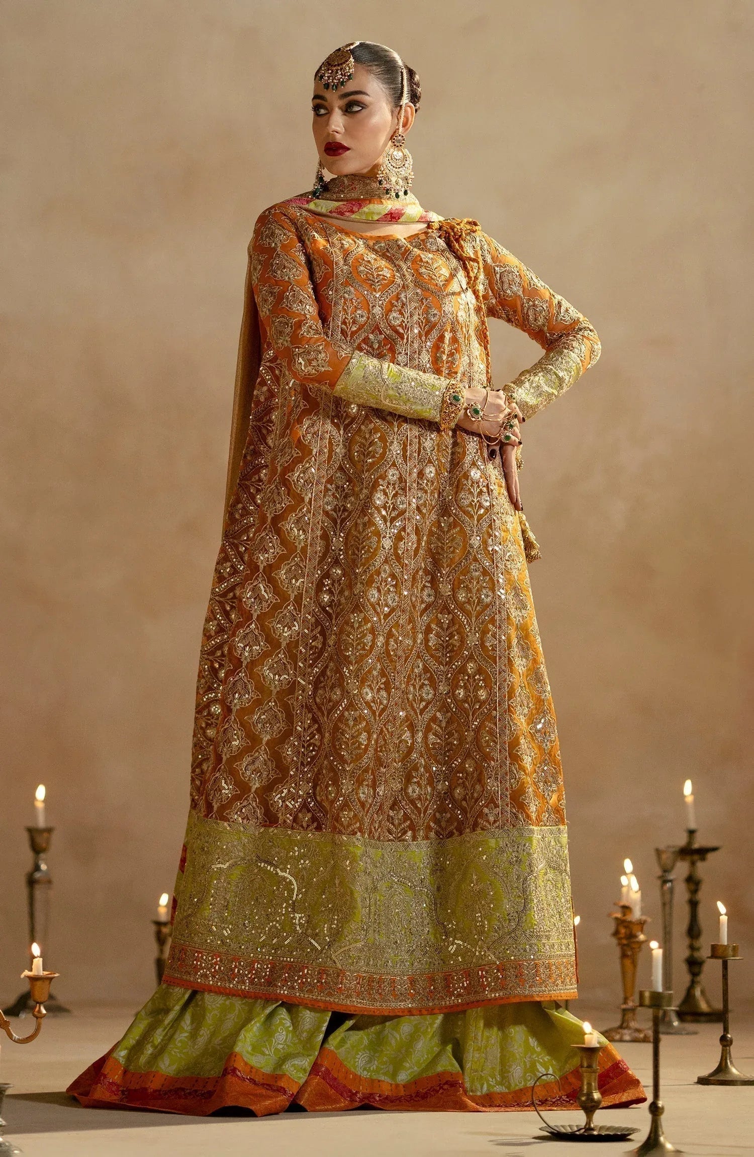 Maryum N Maria | Zamani Beghum Formals 23 | Citrine-(MW23-515) - Rang-e-Khaas