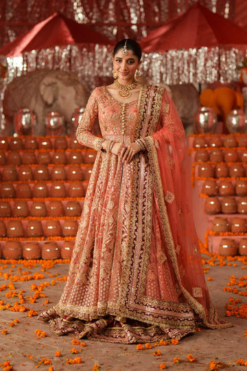 Maryum N Maria | Husn Wedding Formals | KUNDAN CORAL - MWS5638 - Rang-e-Khaas