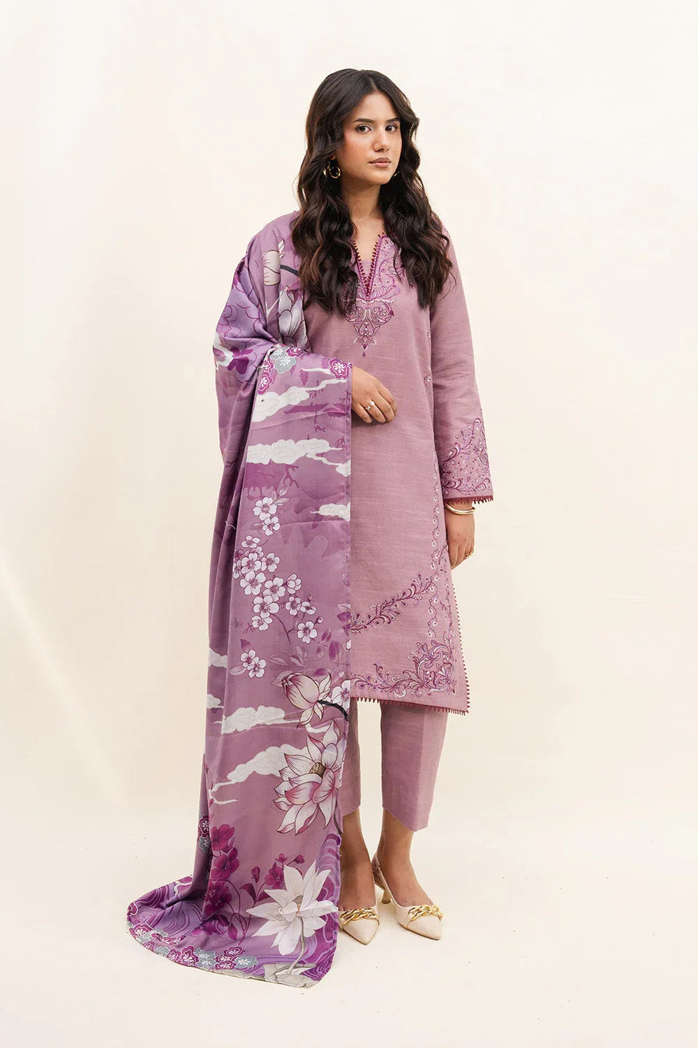 Maryum N Maria | Latte Layers Pret | SANDED SOUL - MWS5819 - Rang-e-Khaas
