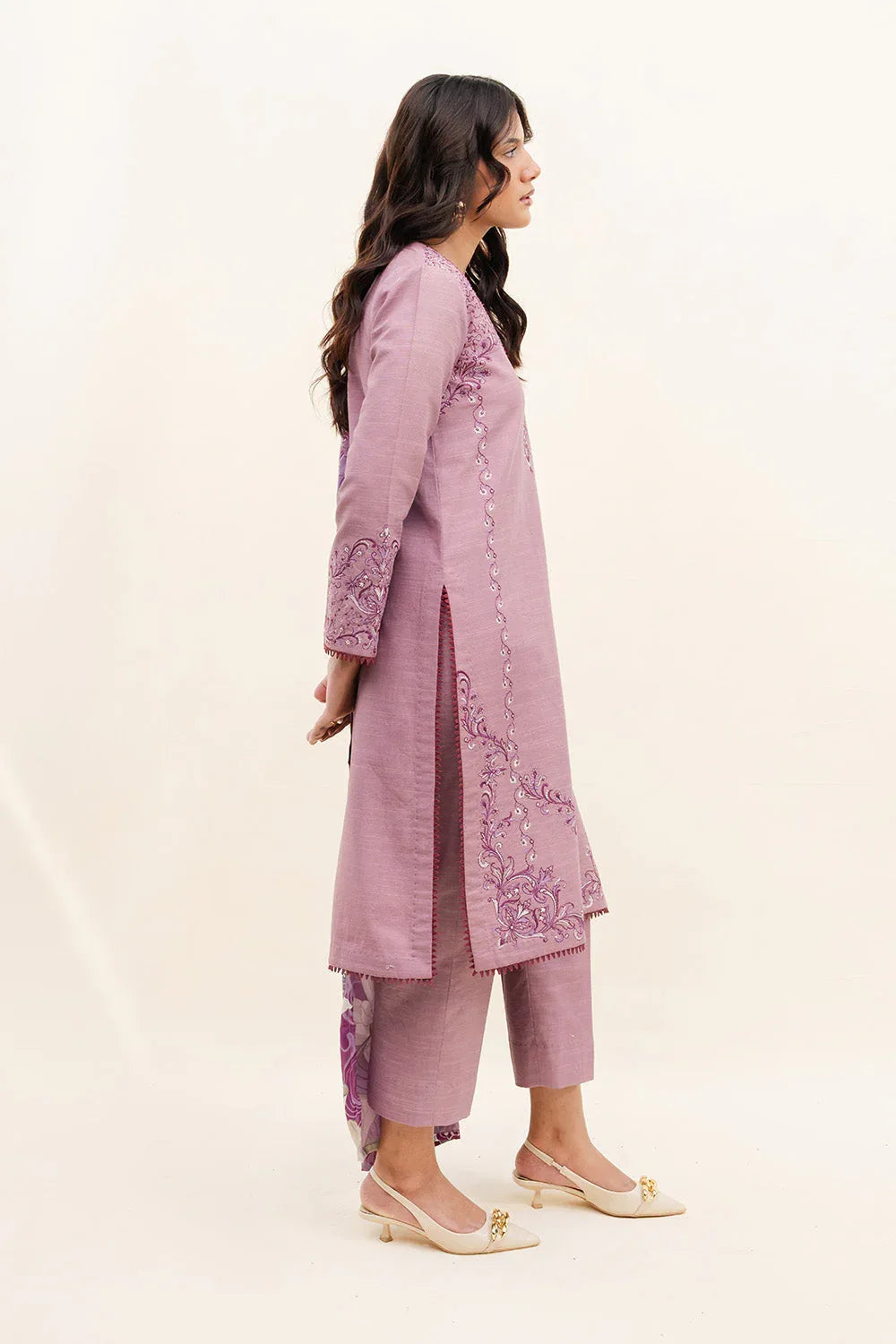 Maryum N Maria | Latte Layers Pret | SANDED SOUL - MWS5819 - Rang-e-Khaas