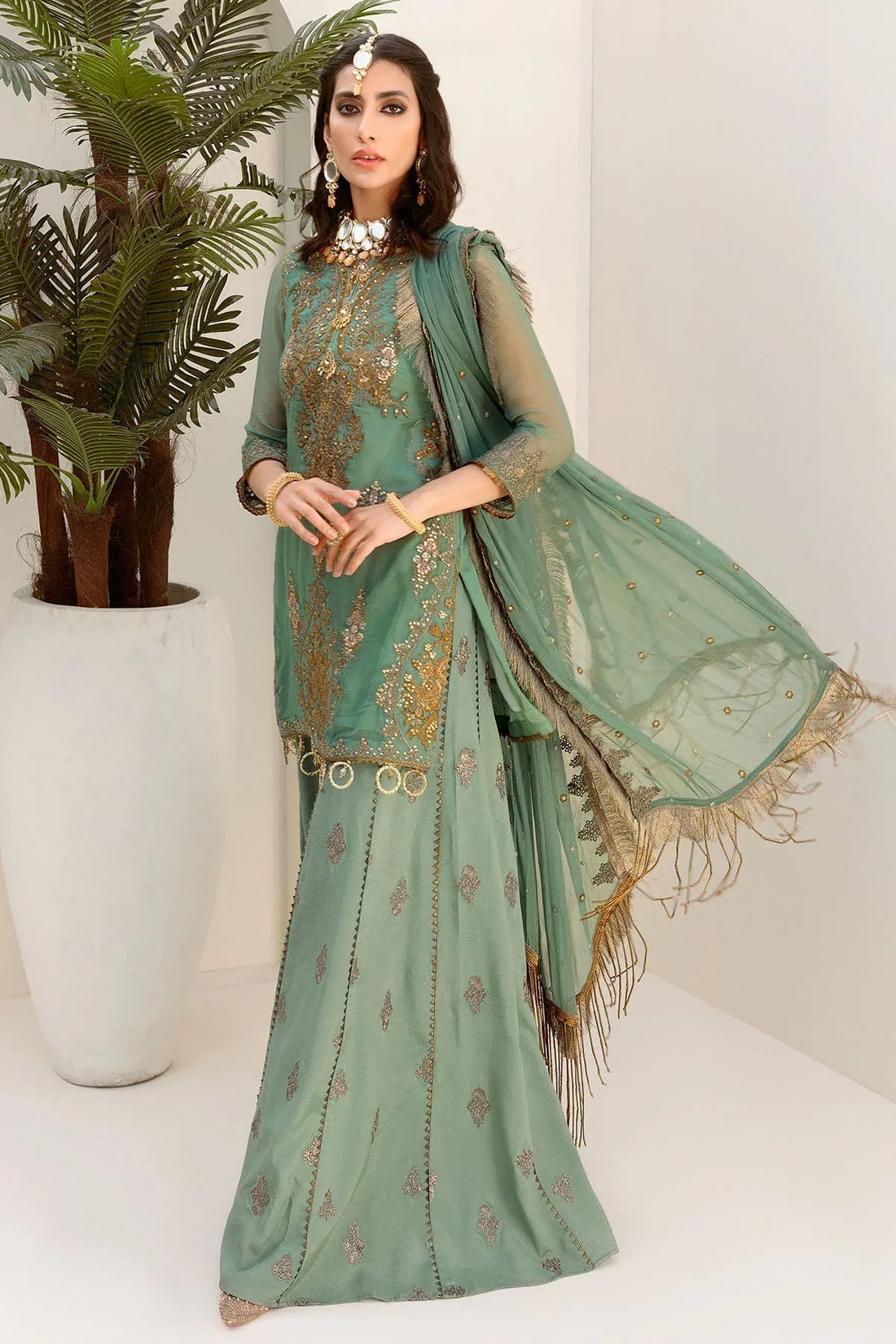 Motifz | Luxury Formals |3188-MINT-HINT - Rang-e-Khaas