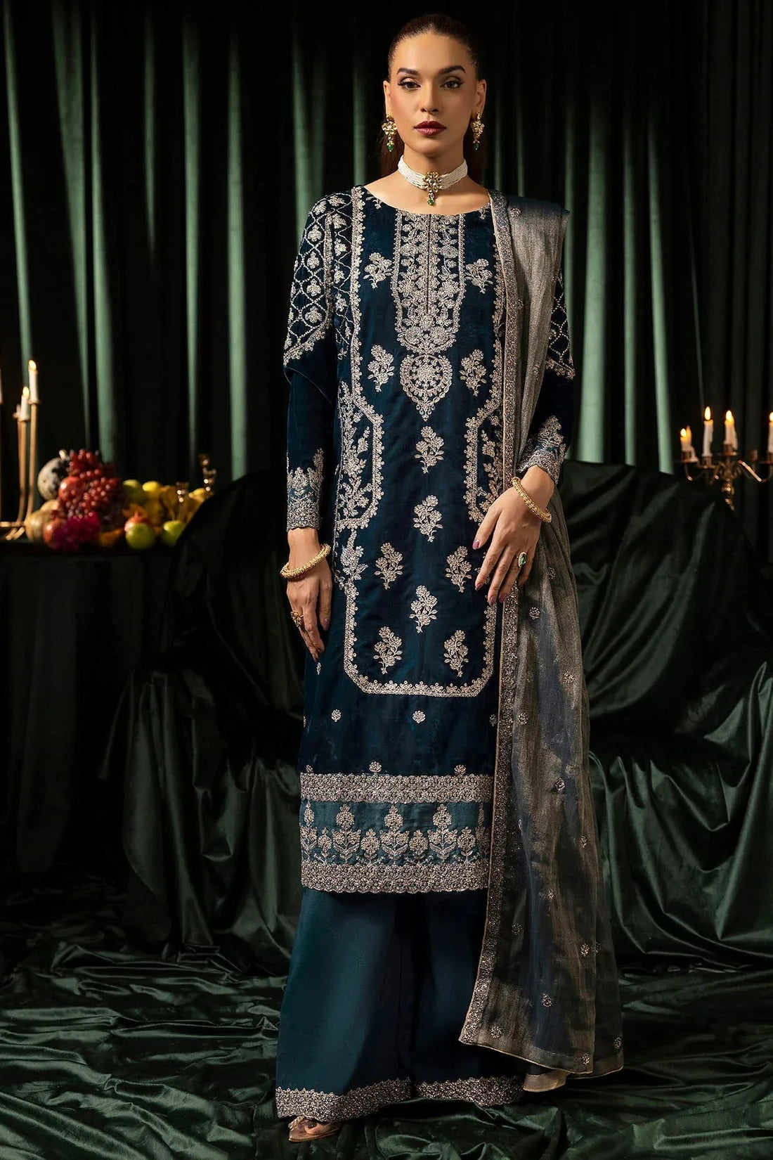Motifz | Velvet Formals | 5093-DANEEN - Rang-e-Khaas