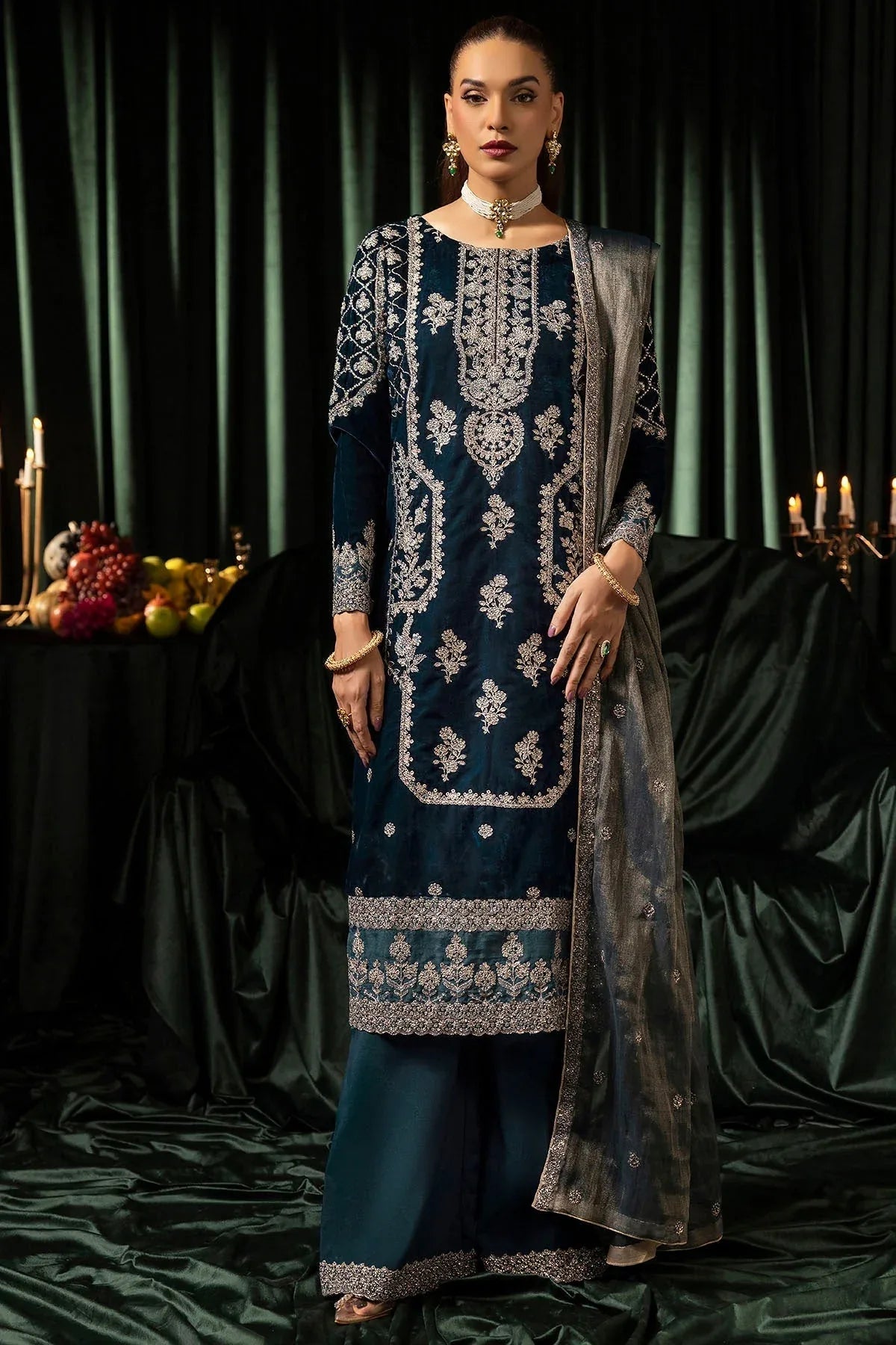 Motifz | Velvet Formals | 5093-DANEEN - Rang-e-Khaas