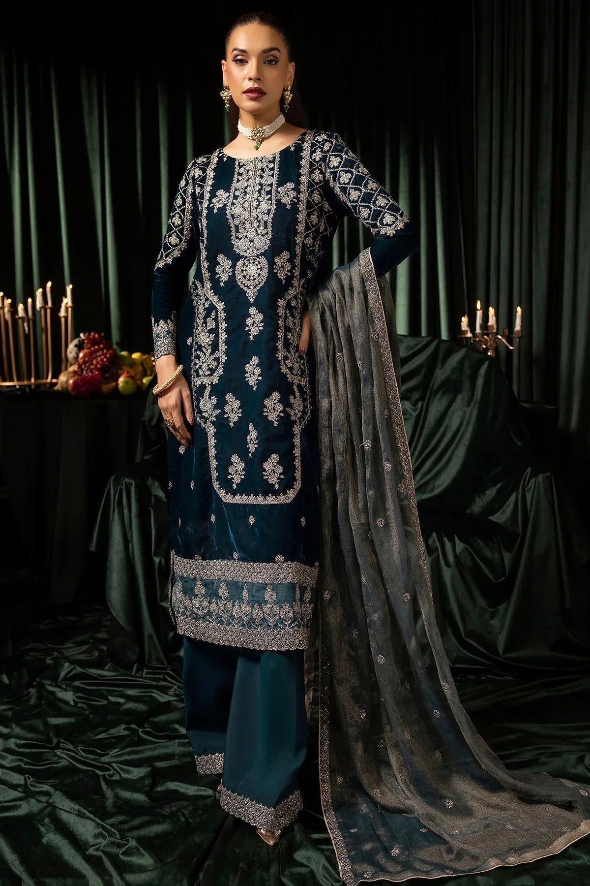 Motifz | Velvet Formals | 5093-DANEEN - Rang-e-Khaas