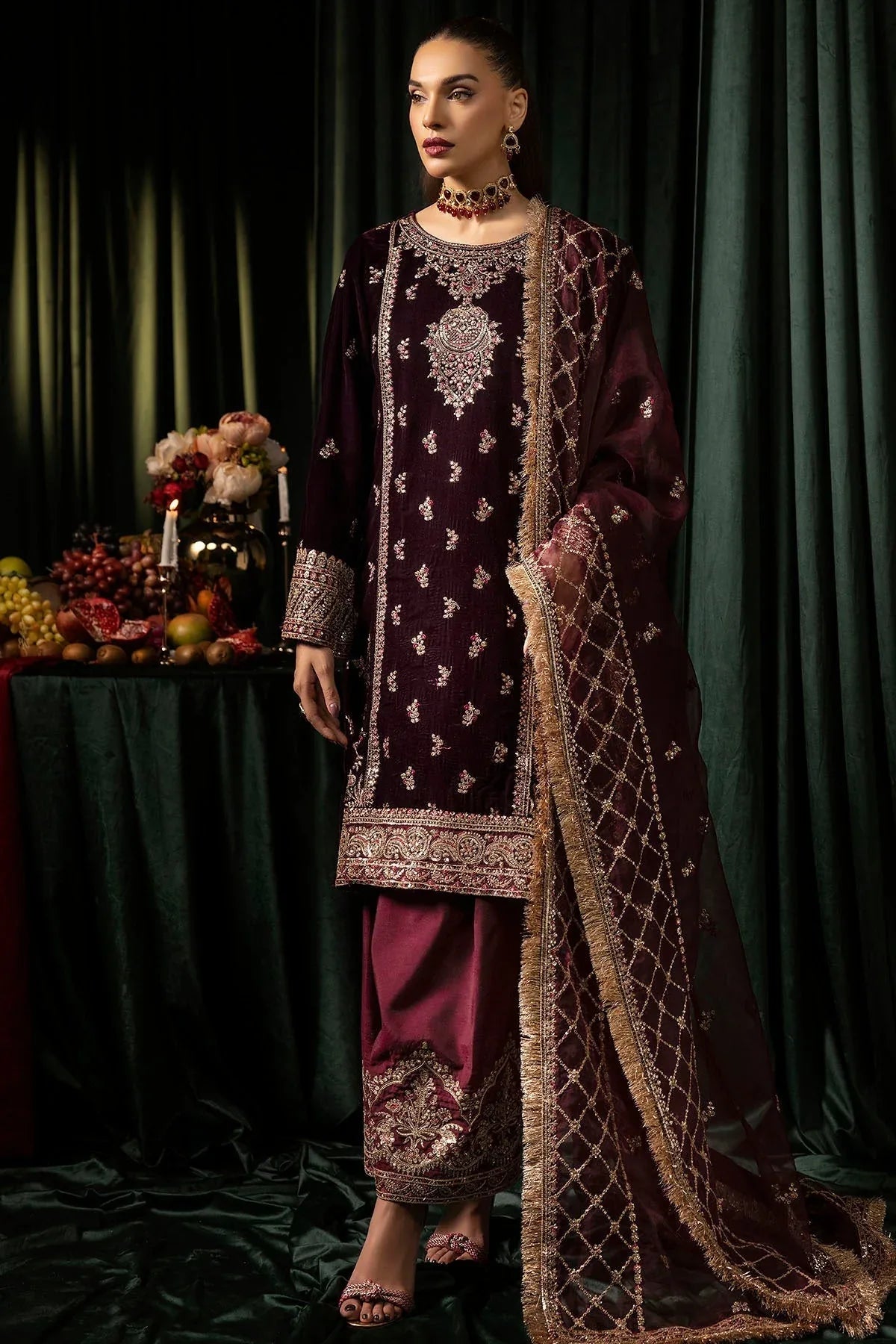 Motifz | Velvet Formals | 5095-MAZNEEN - Rang-e-Khaas