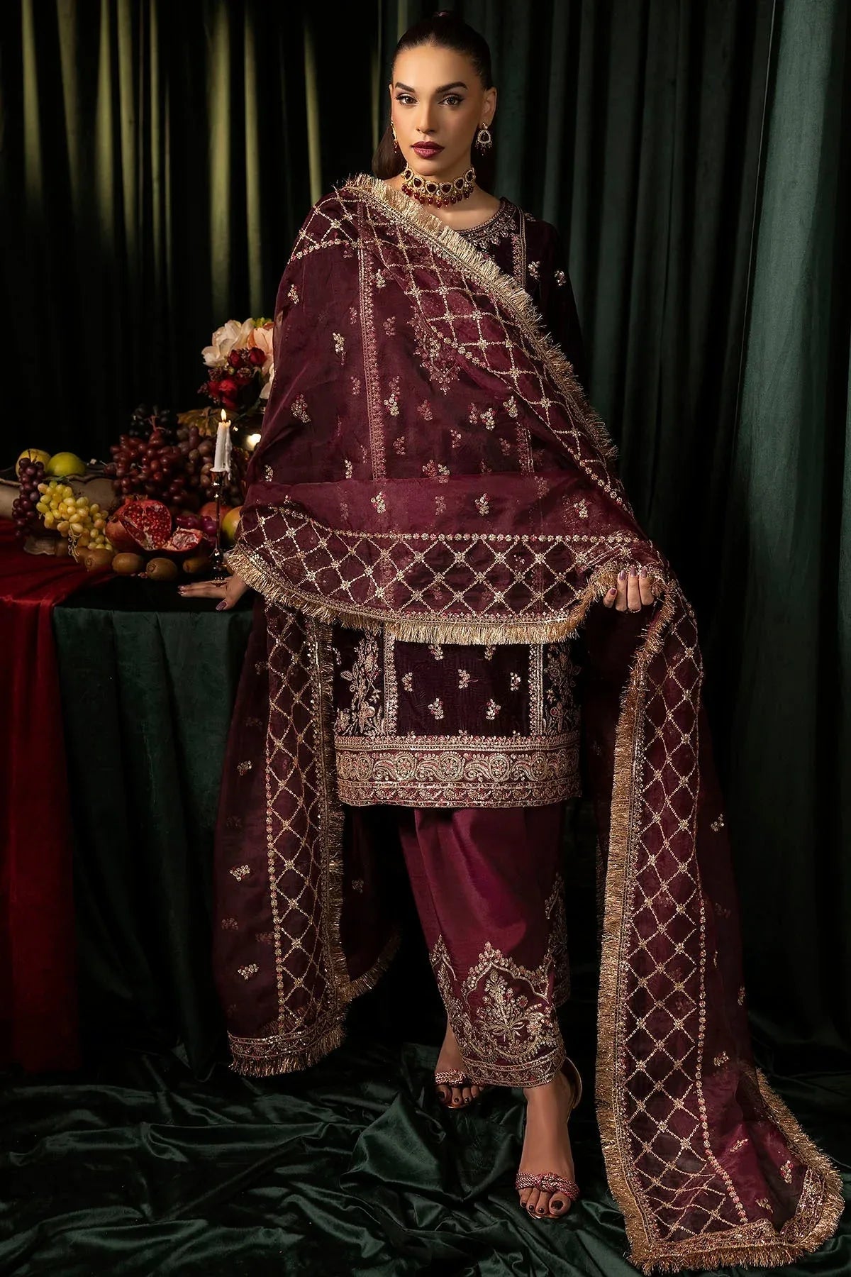 Motifz | Velvet Formals | 5095-MAZNEEN - Rang-e-Khaas