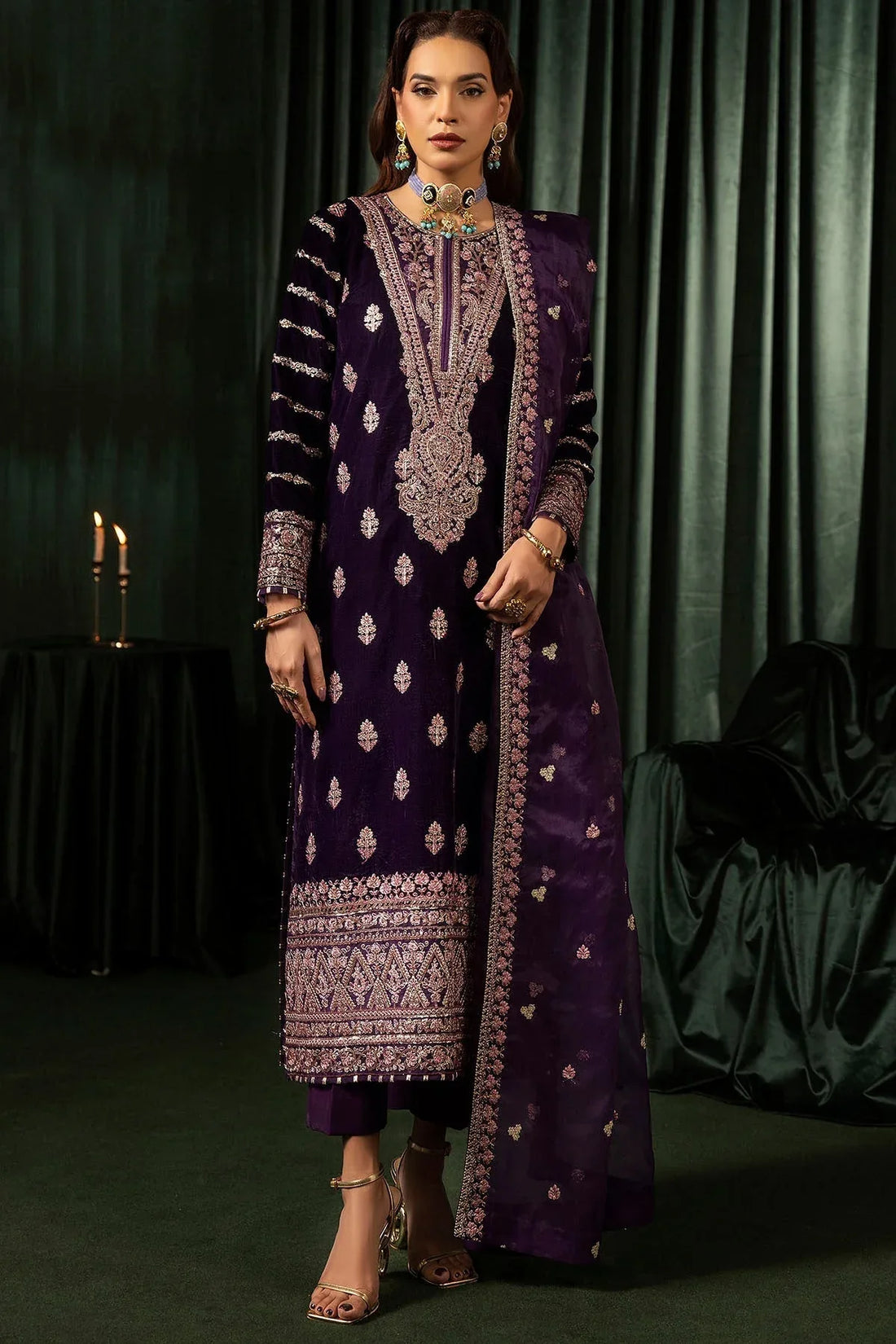 Motifz | Velvet Formals | 5100-IRHA - Rang-e-Khaas