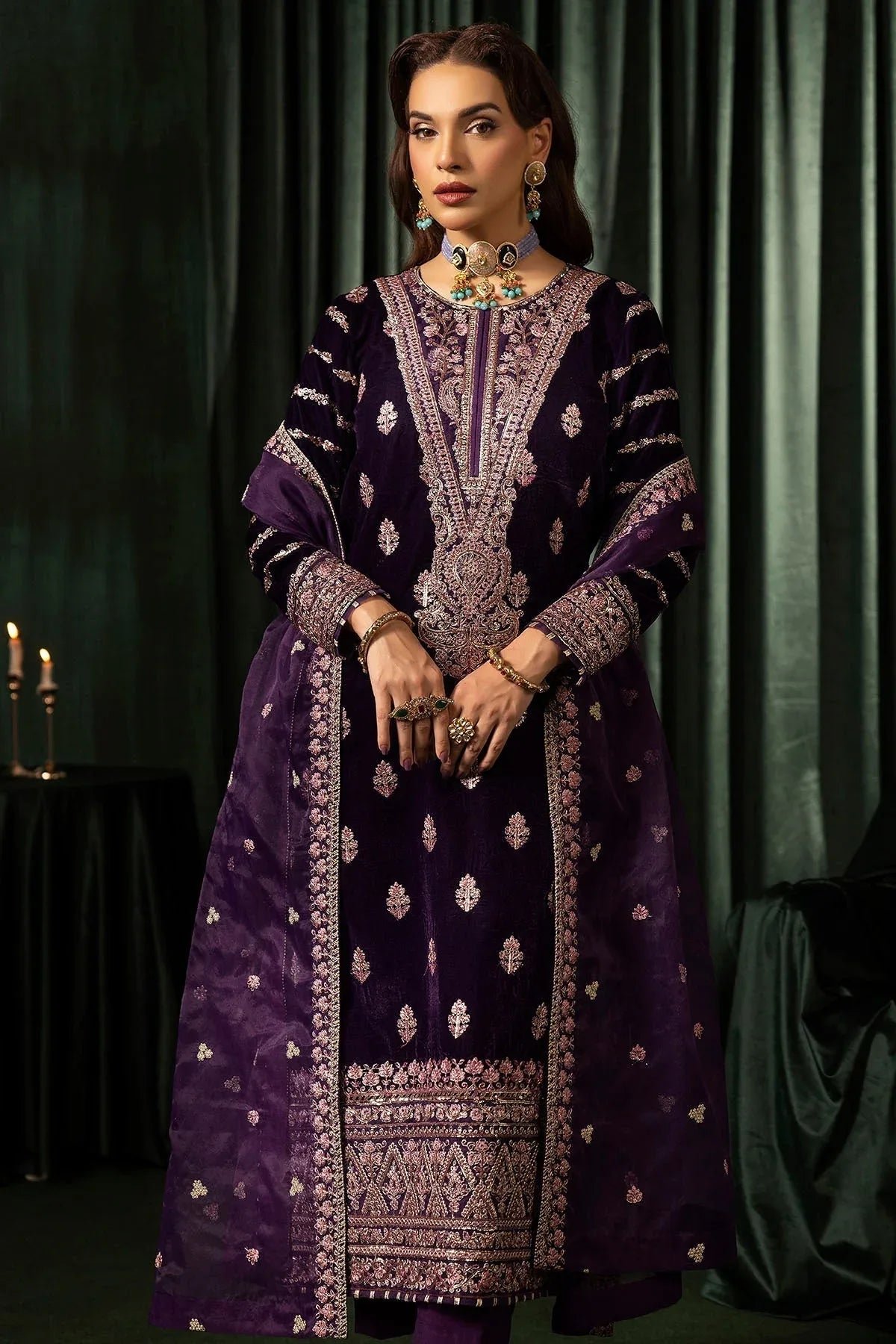 Motifz | Velvet Formals | 5100-IRHA - Rang-e-Khaas