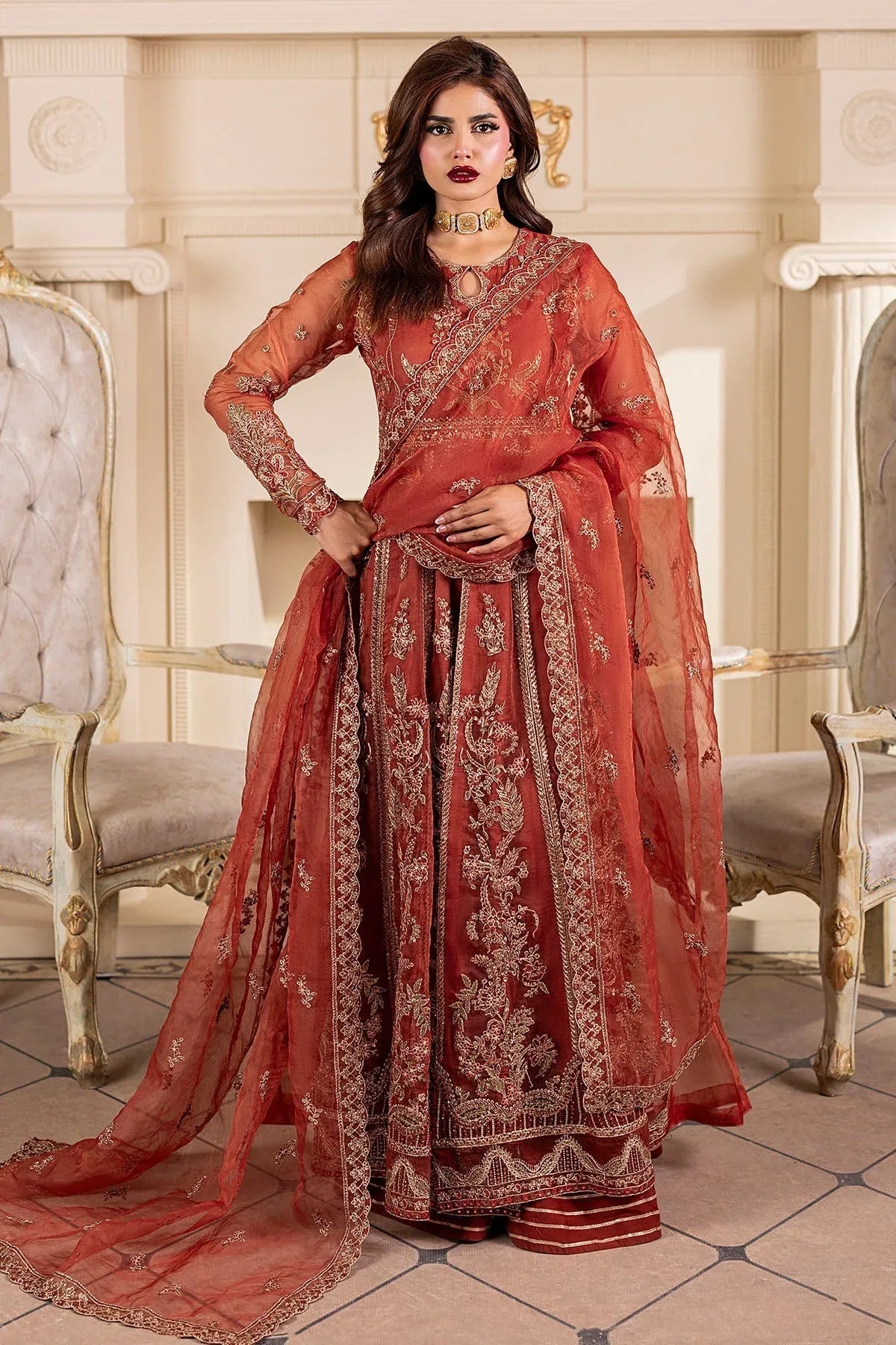 Motifz | Luxury Formal | 5139-BRANDY - Rang-e-Khaas