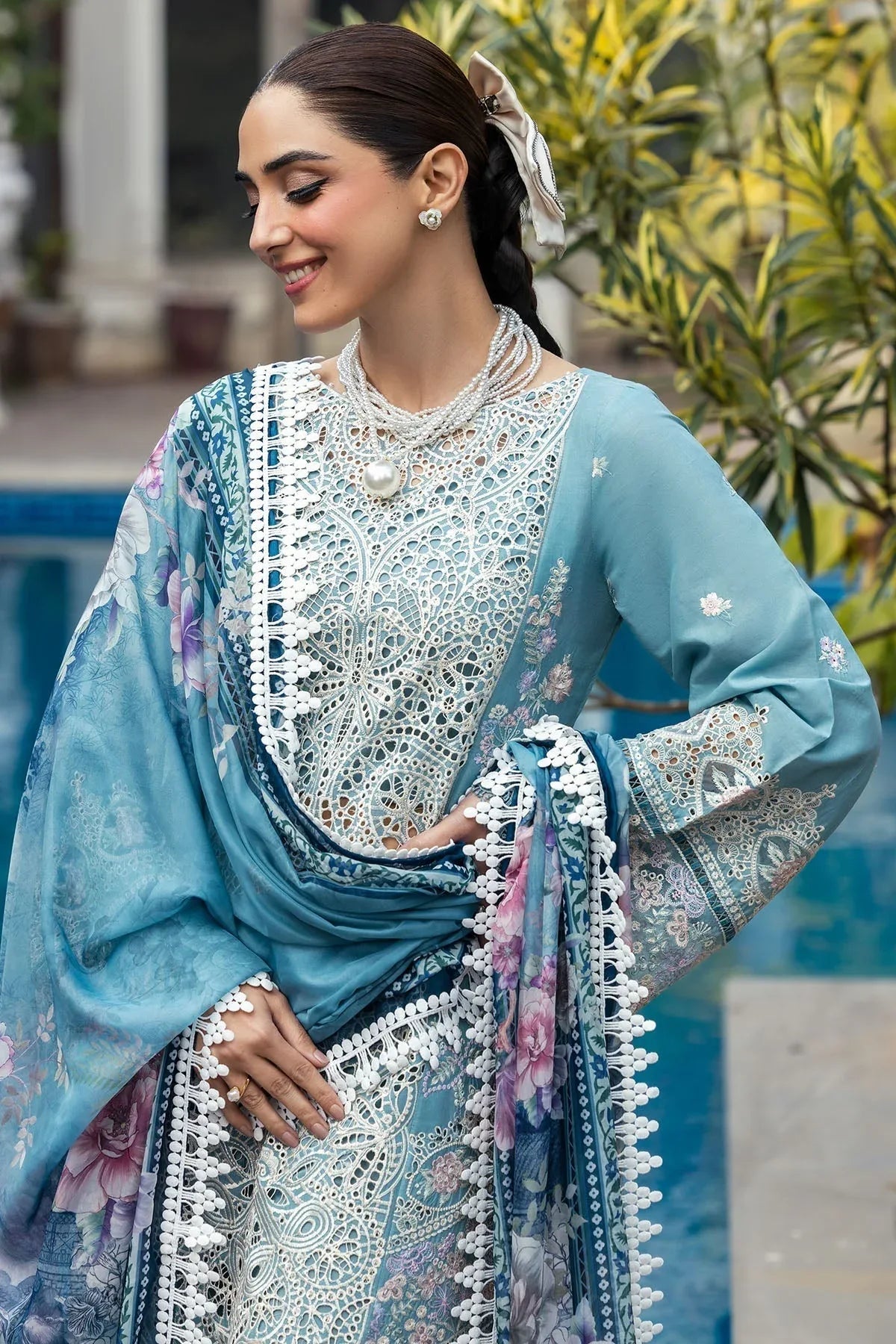 Motifz | Premium Lawn 25 | 5301-ELAYNE - Rang-e-Khaas