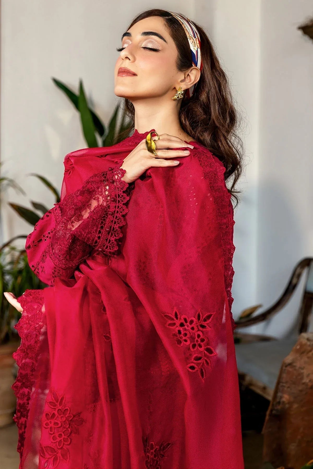 Motifz | Premium Lawn 25 | 5308-ESME - Rang-e-Khaas