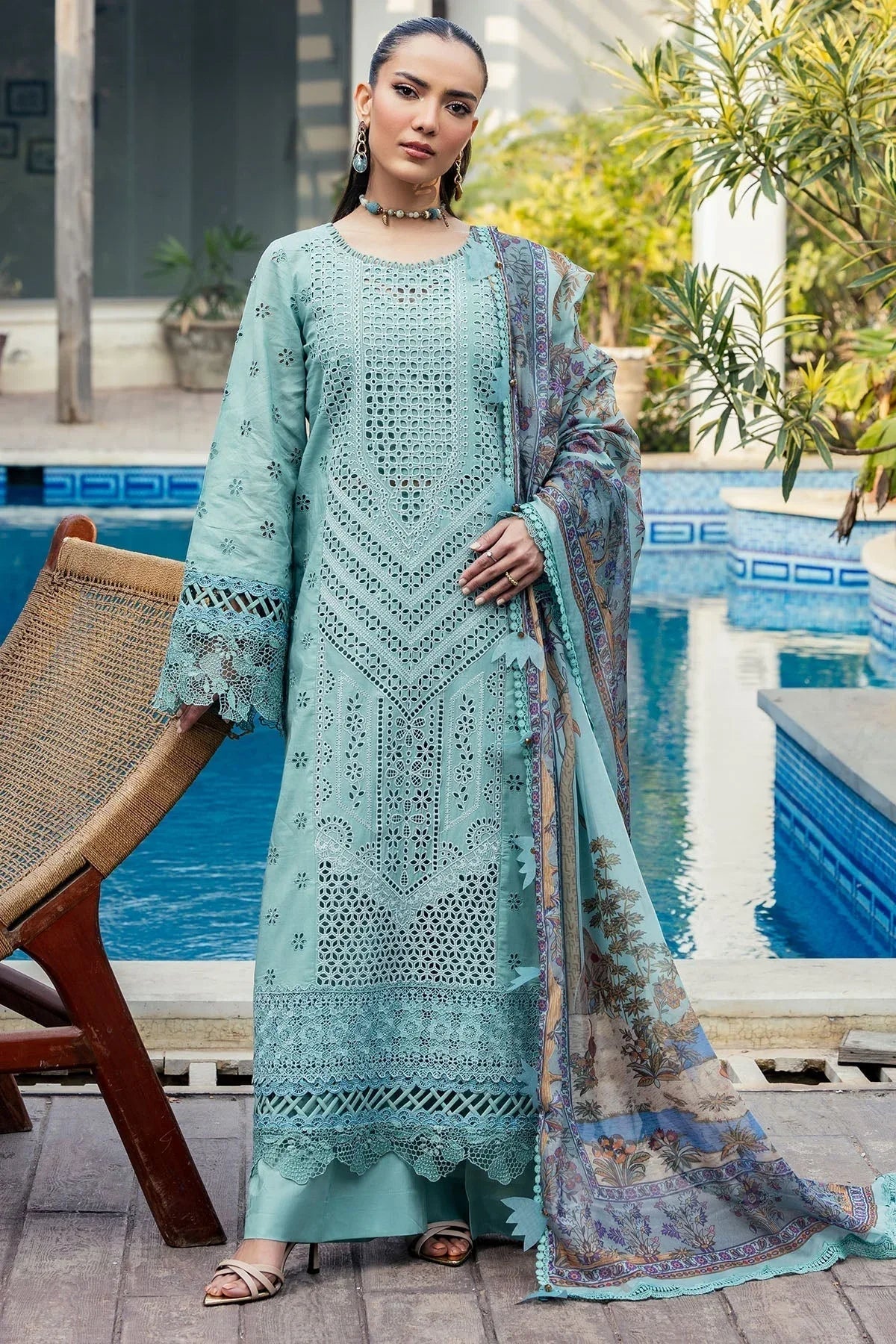 Motifz | Premium Lawn 25 | 5328-ISABEAU - Rang-e-Khaas