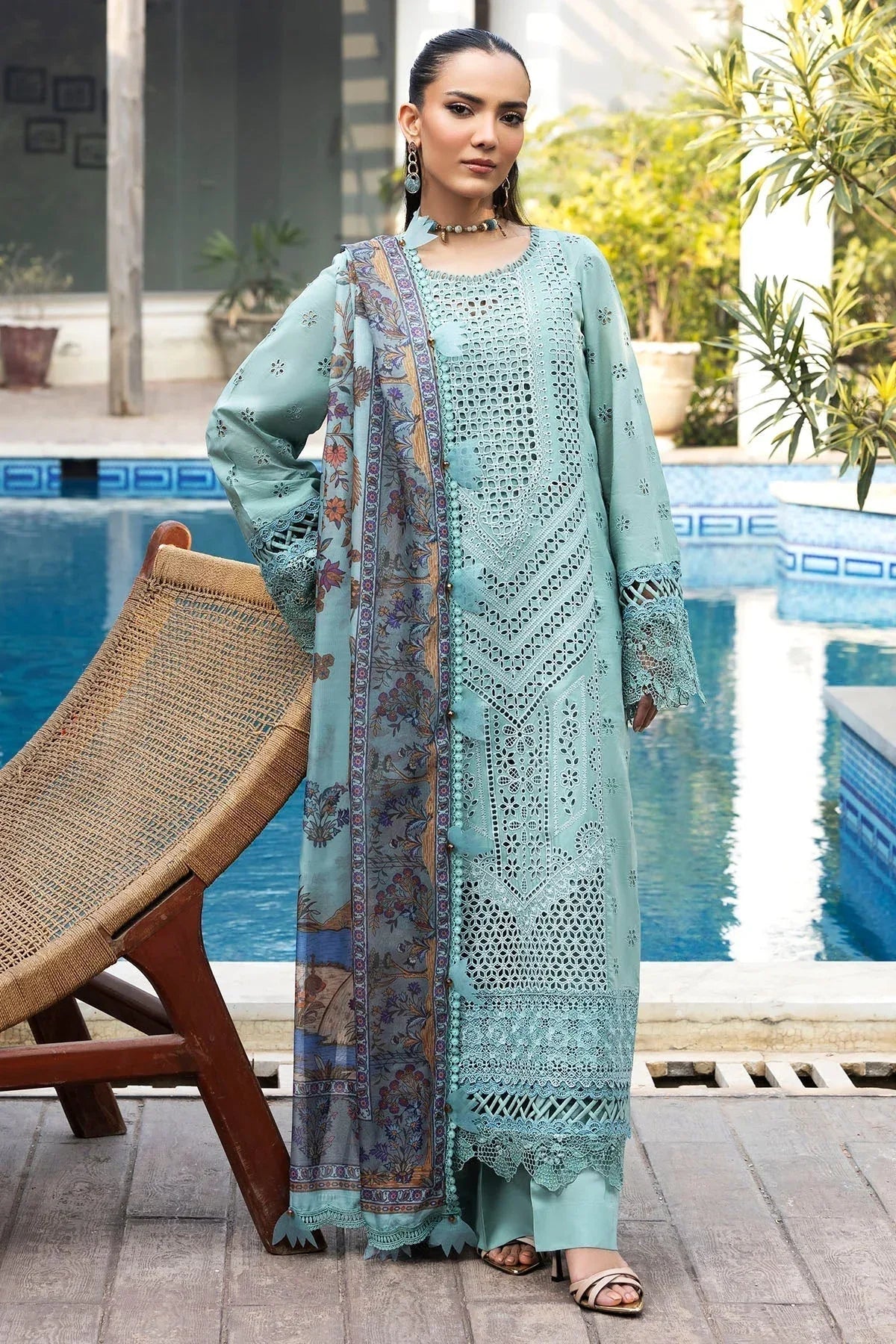 Motifz | Premium Lawn 25 | 5328-ISABEAU - Rang-e-Khaas