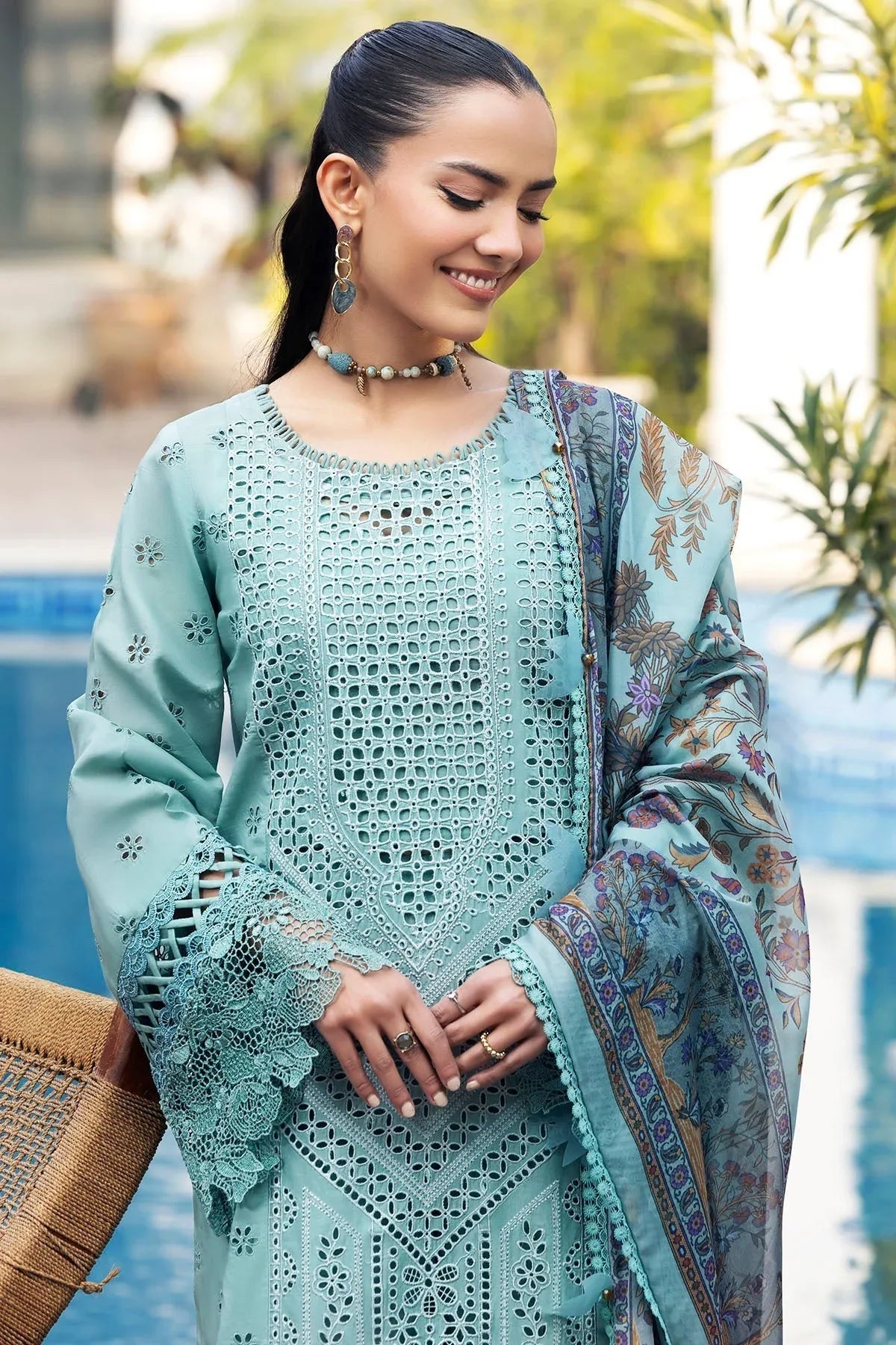 Motifz | Premium Lawn 25 | 5328-ISABEAU - Rang-e-Khaas