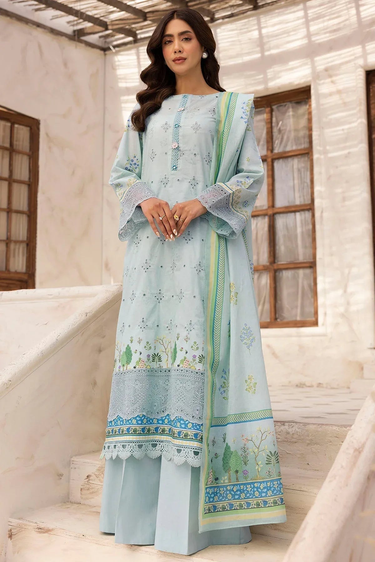 Motifz | Umang Lawn | 5411-SIRA - Rang-e-Khaas