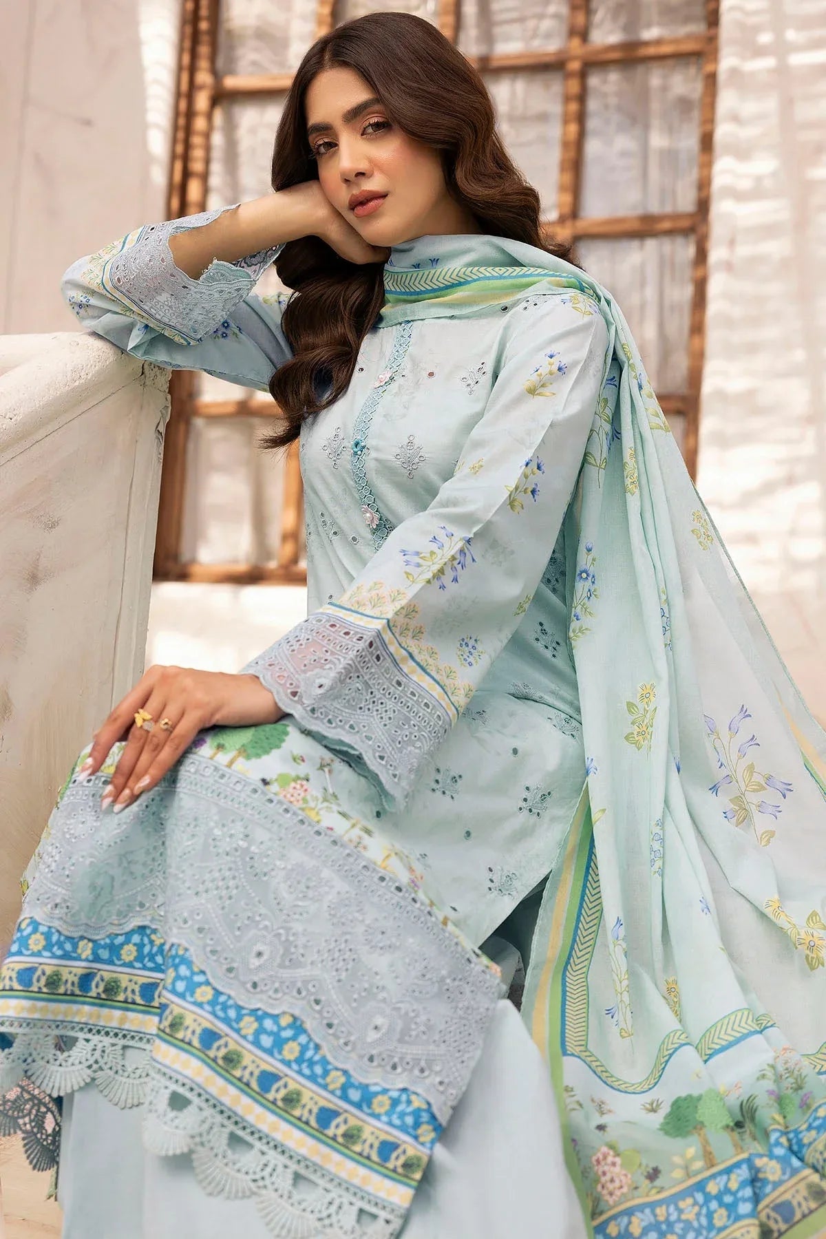 Motifz | Umang Lawn | 5411-SIRA - Rang-e-Khaas