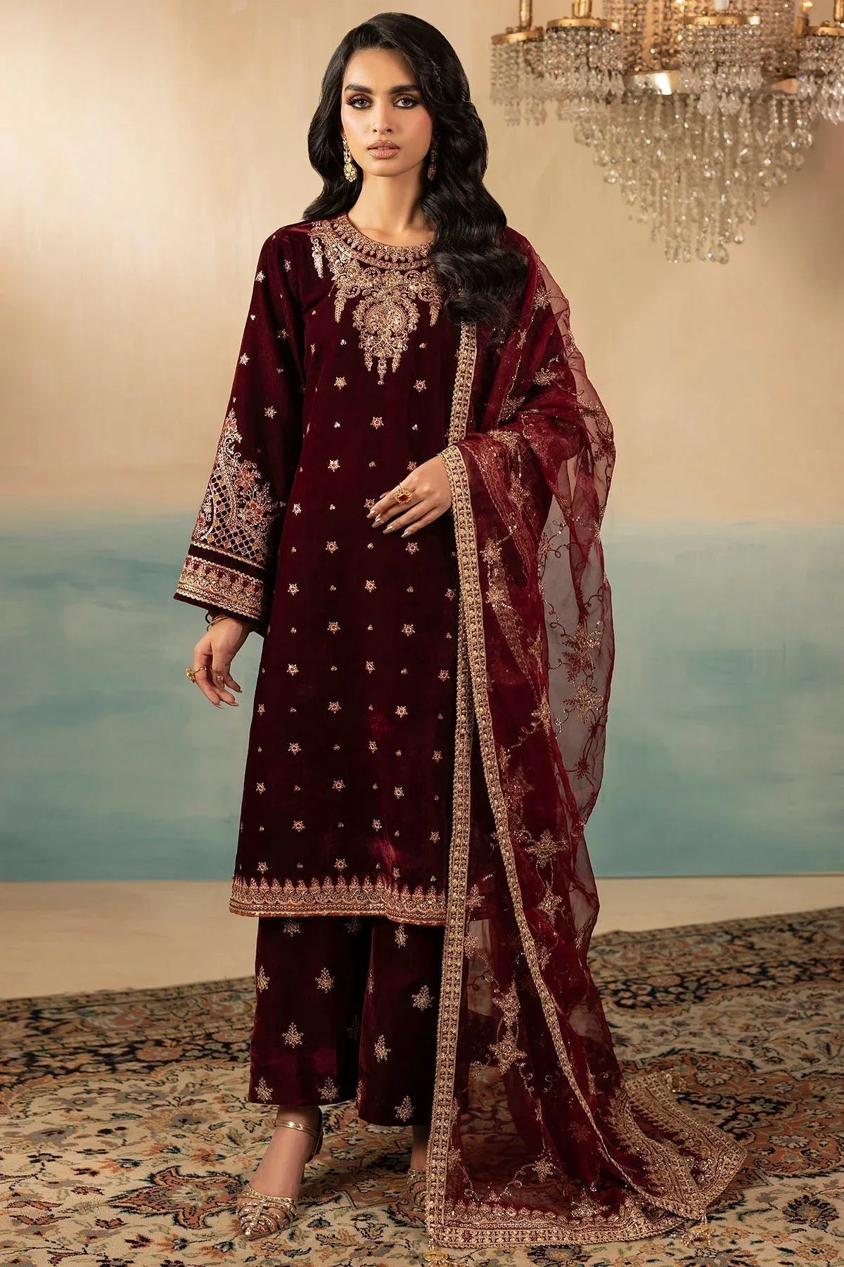 Motifz | Premium Winter 25 | 5667-SKY - Rang-e-Khaas
