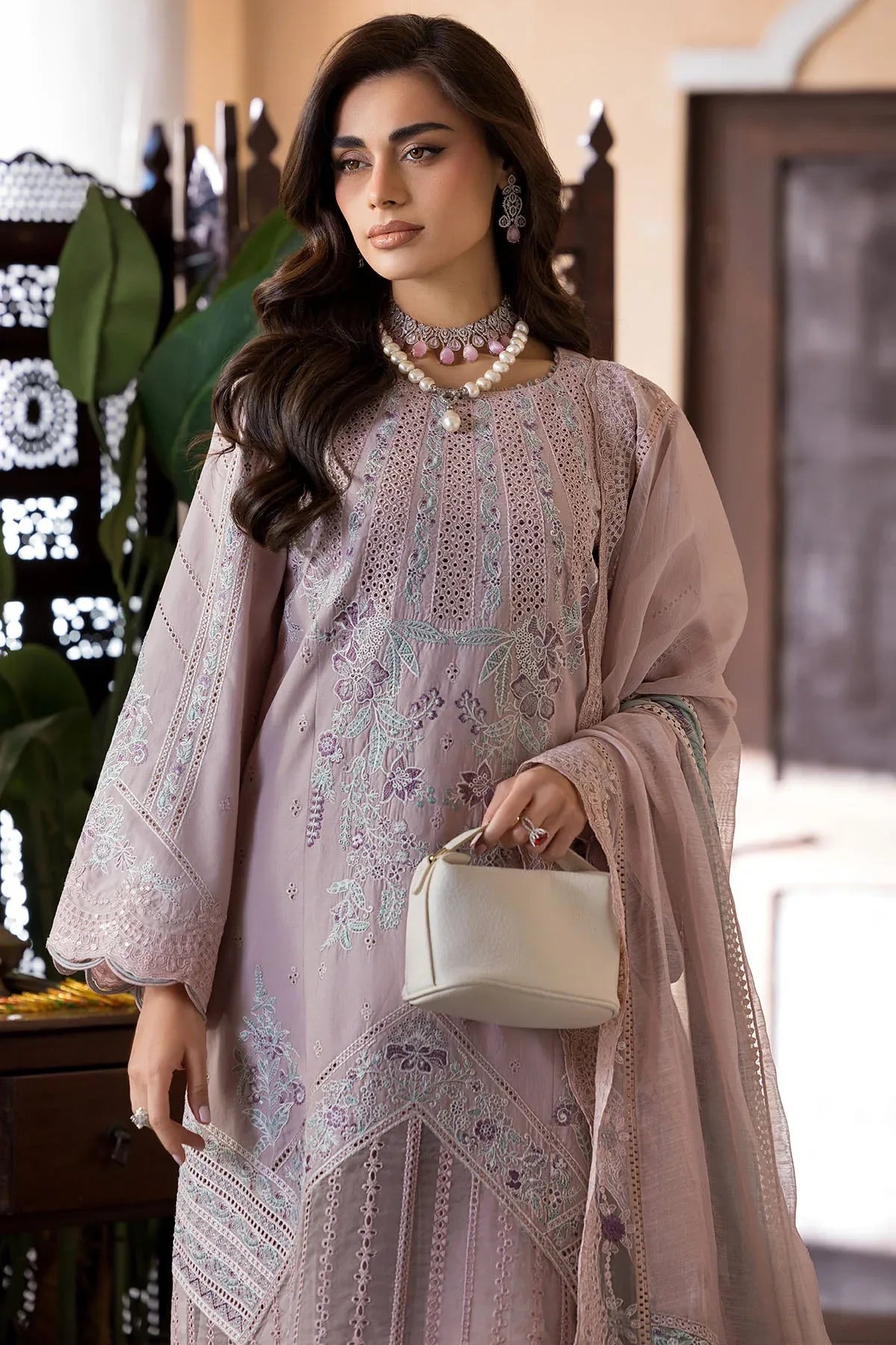 5916-CLEO EMBROIDERED LAWN UNSTITCHED