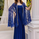 Maria B 3 Piece Embroidered Chiffon Suit | MPC-25-103 - Rang-e-Khaas