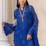 Maria B 3 Piece Embroidered Chiffon Suit | MPC-25-103 - Rang-e-Khaas