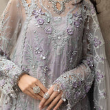 Maria B 3 Piece Embroidered Net Suit - Rang-e-Khaas