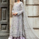 Maria B 3 Piece Embroidered Net Suit - Rang-e-Khaas