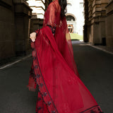 Maria B 3 Piece Embroidered Organza Suit - Rang-e-Khaas