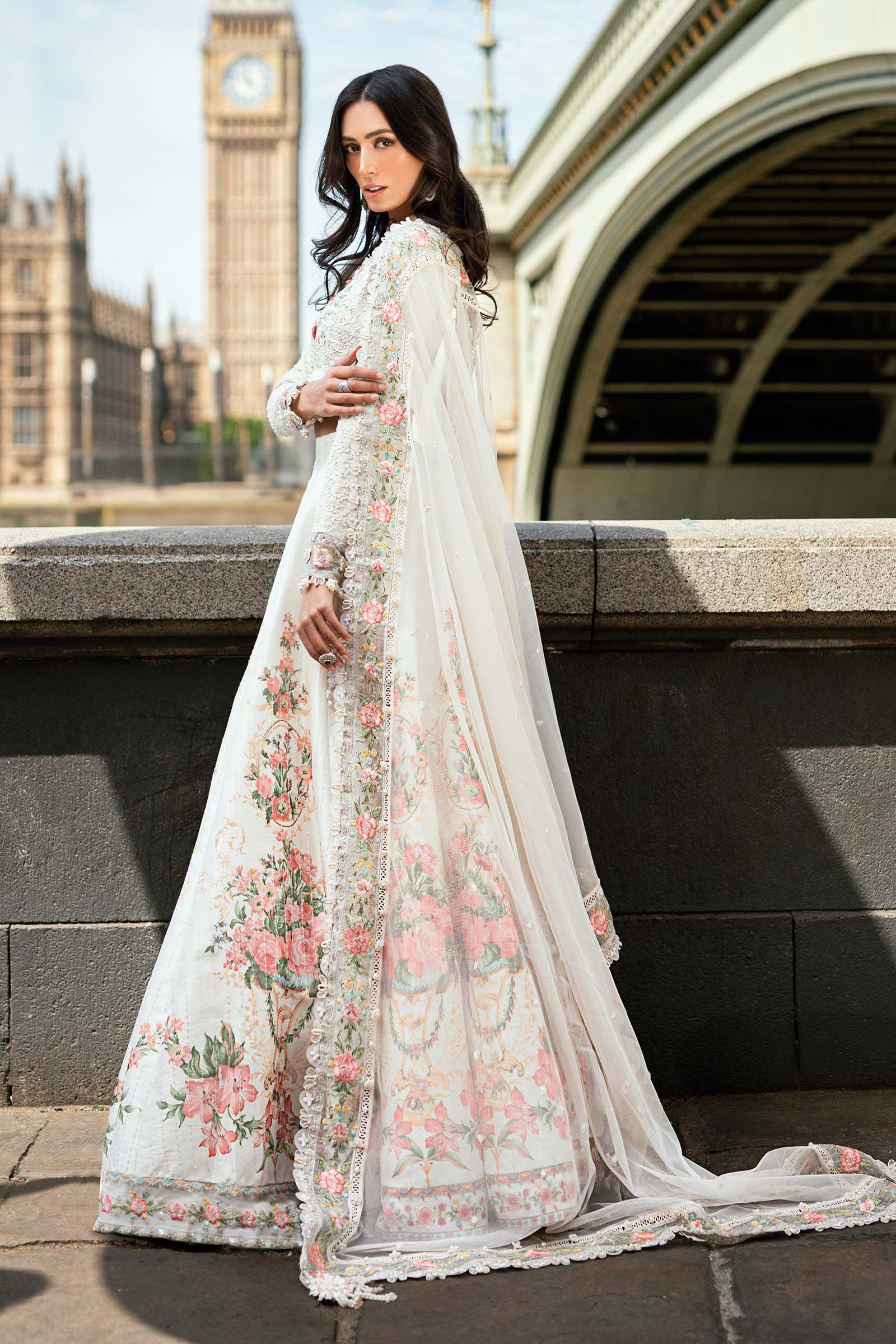 Maria B 3 Piece Embroidered Raw Silk Suit - Rang-e-Khaas