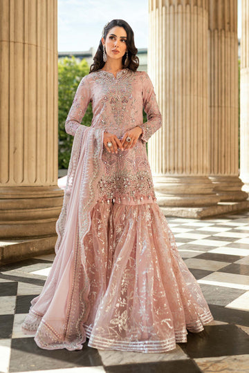 Maria B 3 Piece Embroidered Raw Silk Suit - Rang-e-Khaas