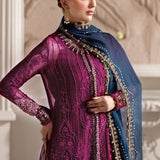 Maria B 3 Piece Unstitched Embroidered Chiffon Suit | MPC-25-102 - Rang-e-Khaas