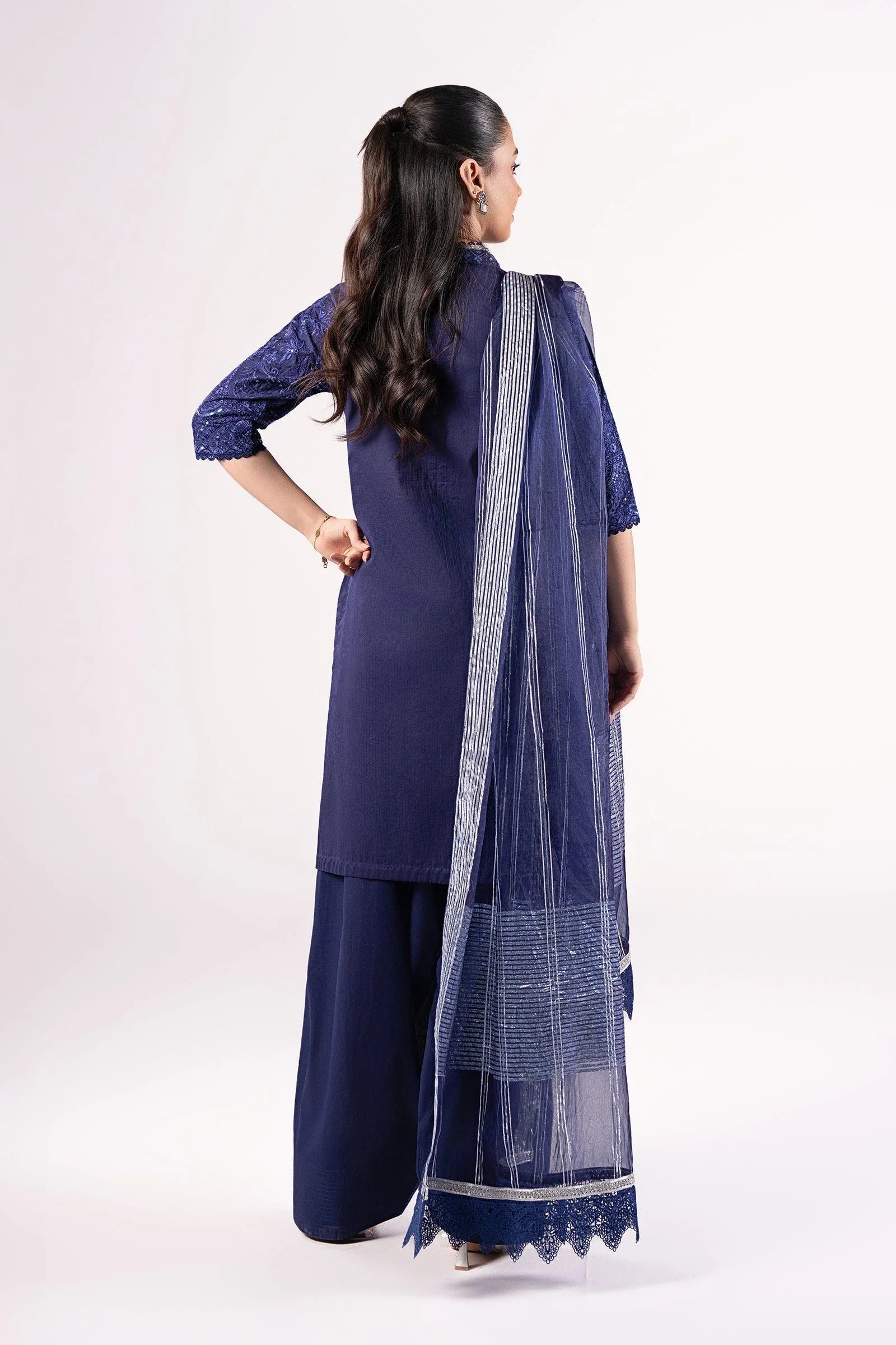 Maria B | Basics RTW | 3 Pc Embroidered Dobby Suit | MB-CS25-137 - Rang-e-Khaas