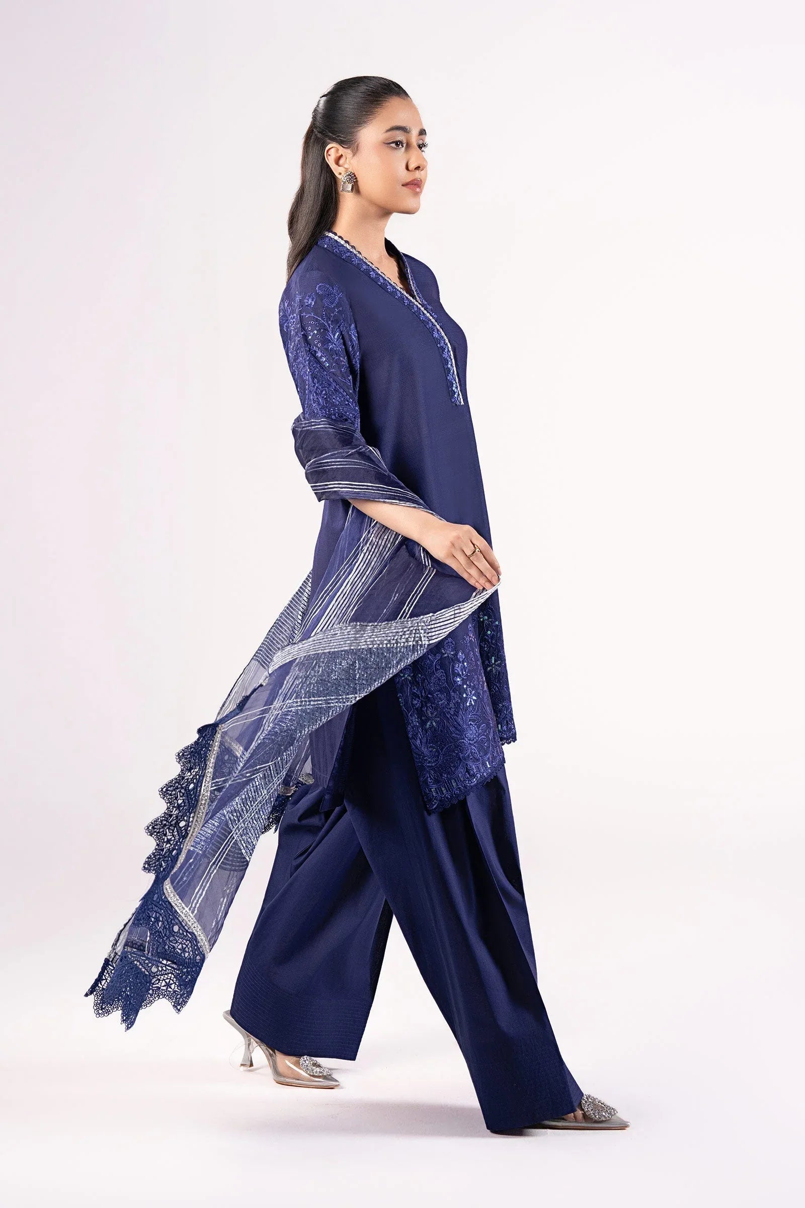Maria B | Basics RTW | 3 Pc Embroidered Dobby Suit | MB-CS25-137 - Rang-e-Khaas