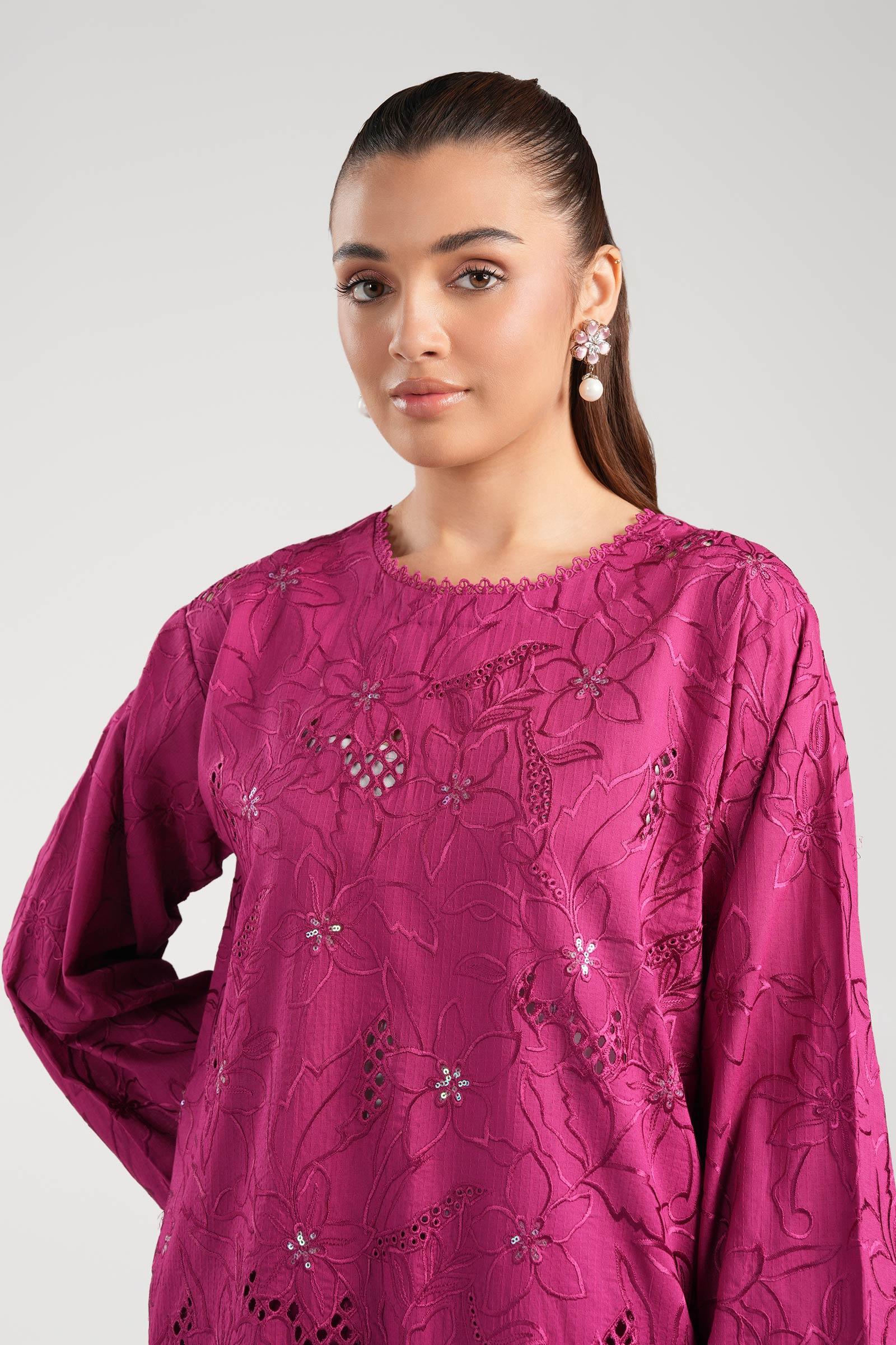 Maria B | Basics RTW | 3 Pc Embroidered Dobby Suit | MB-CS25-138 - Rang-e-Khaas