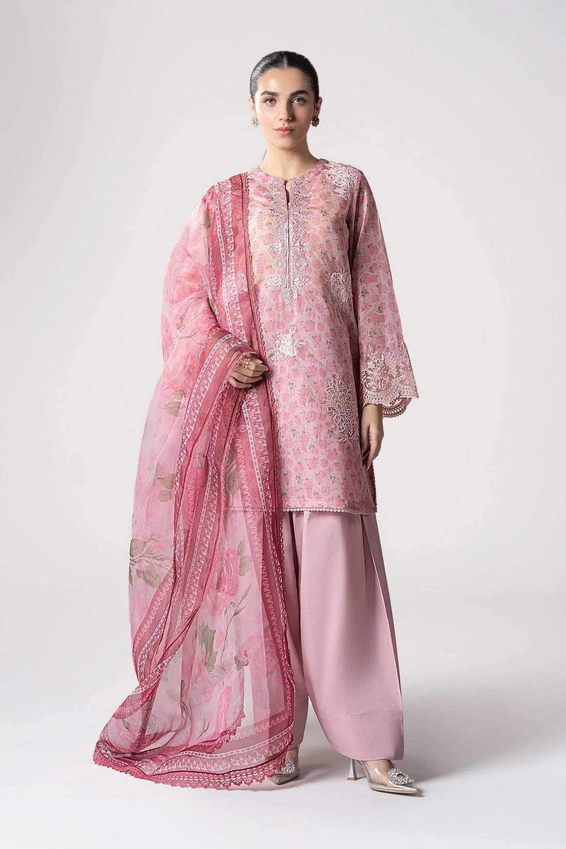 Maria B | Basics RTW | 3 Pc Embroidered Dobby Suit | MB-CS25-145 - Rang-e-Khaas