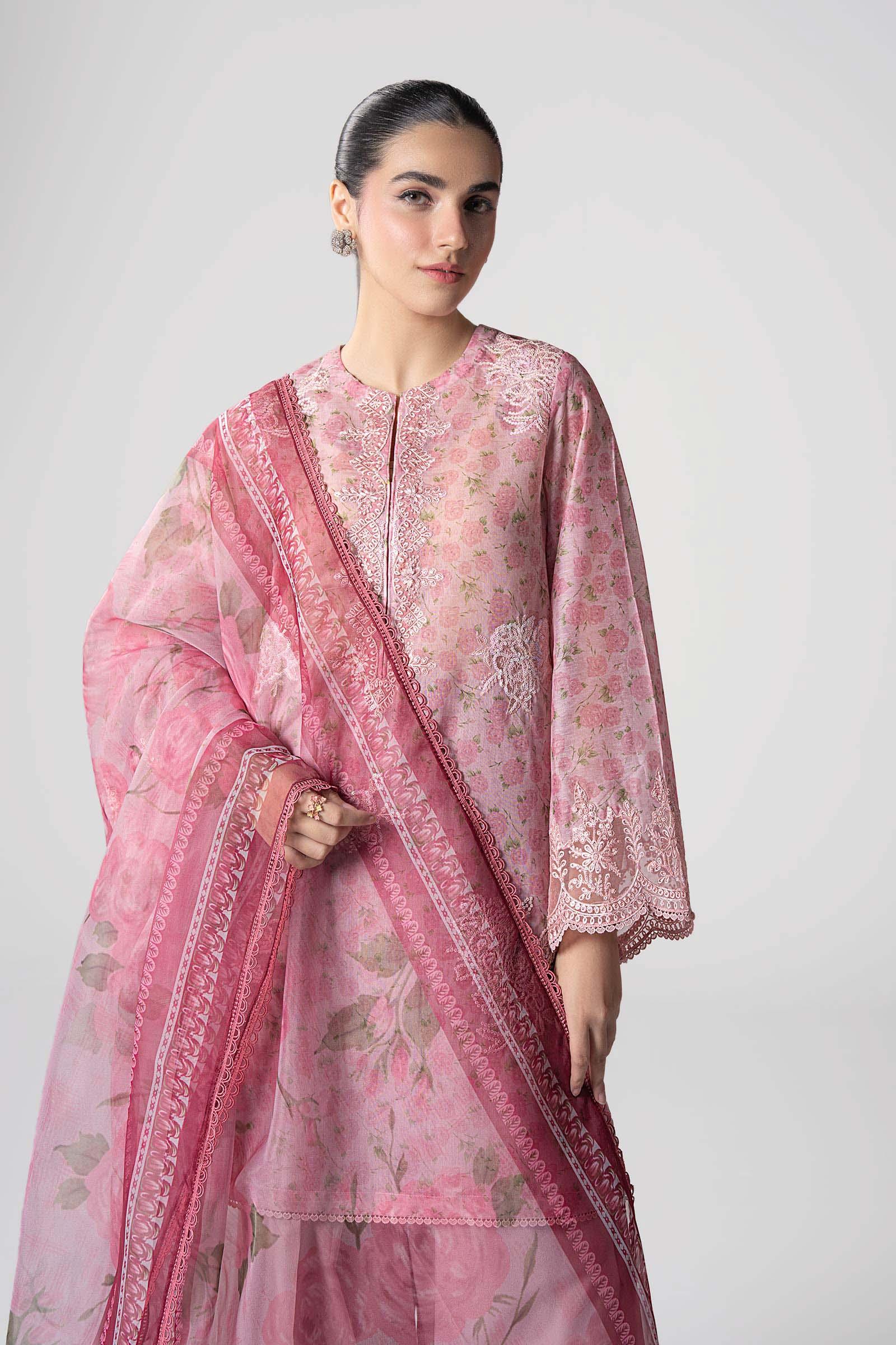 Maria B | Basics RTW | 3 Pc Embroidered Dobby Suit | MB-CS25-145 - Rang-e-Khaas