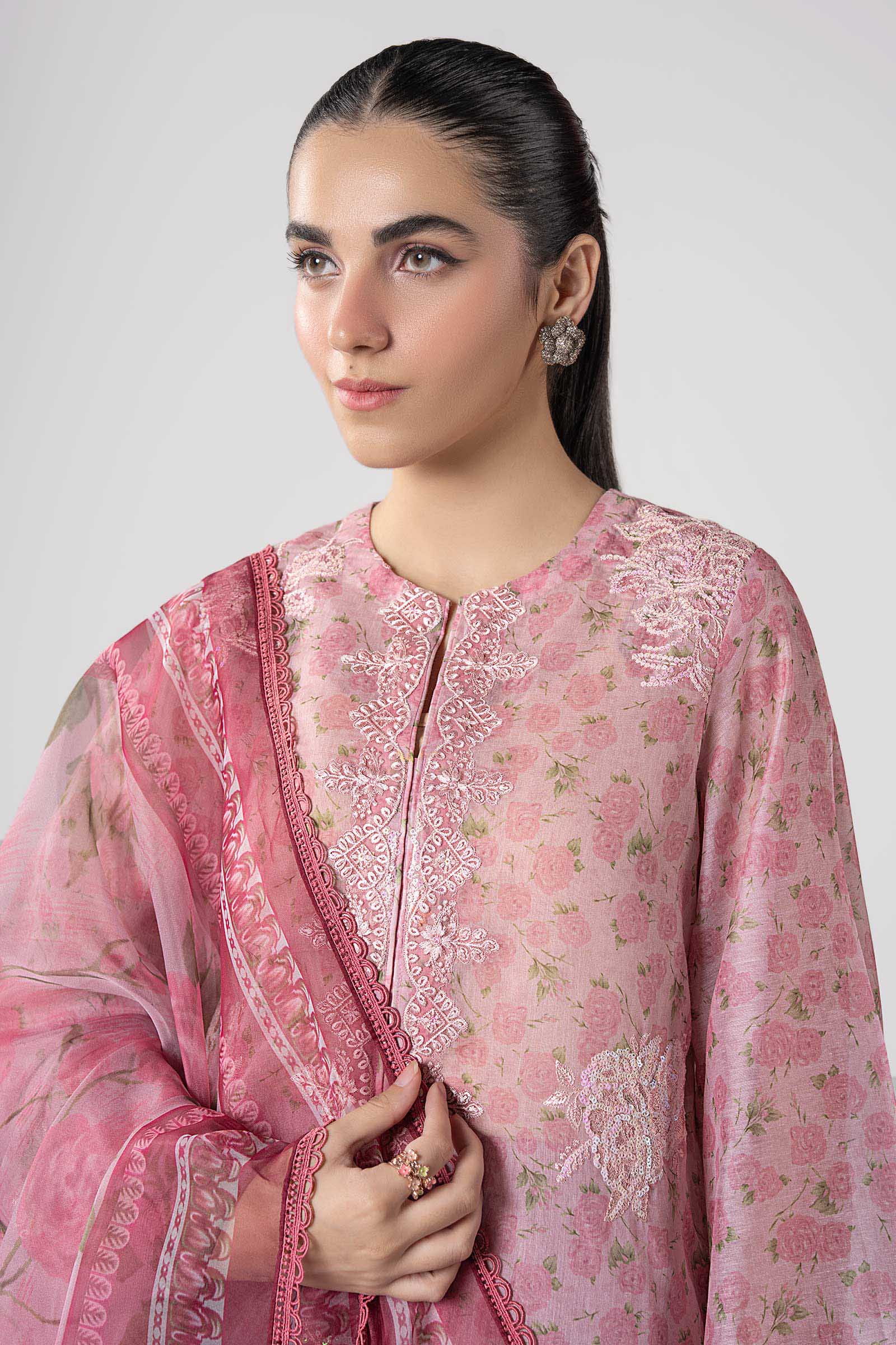Maria B | Basics RTW | 3 Pc Embroidered Dobby Suit | MB-CS25-145 - Rang-e-Khaas