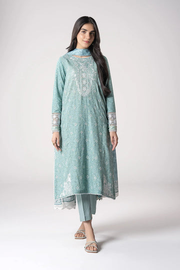 Maria B | Basics RTW | 3 Pc Embroidered Mesh Lurex Dots Suit | MB-CS25-142 - Rang-e-Khaas