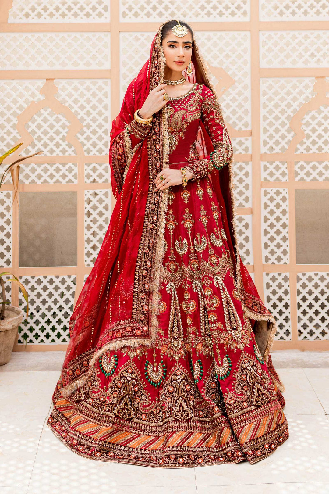 Maria B | Bridal Couture | Deep Red MC-907 - Rang-e-Khaas