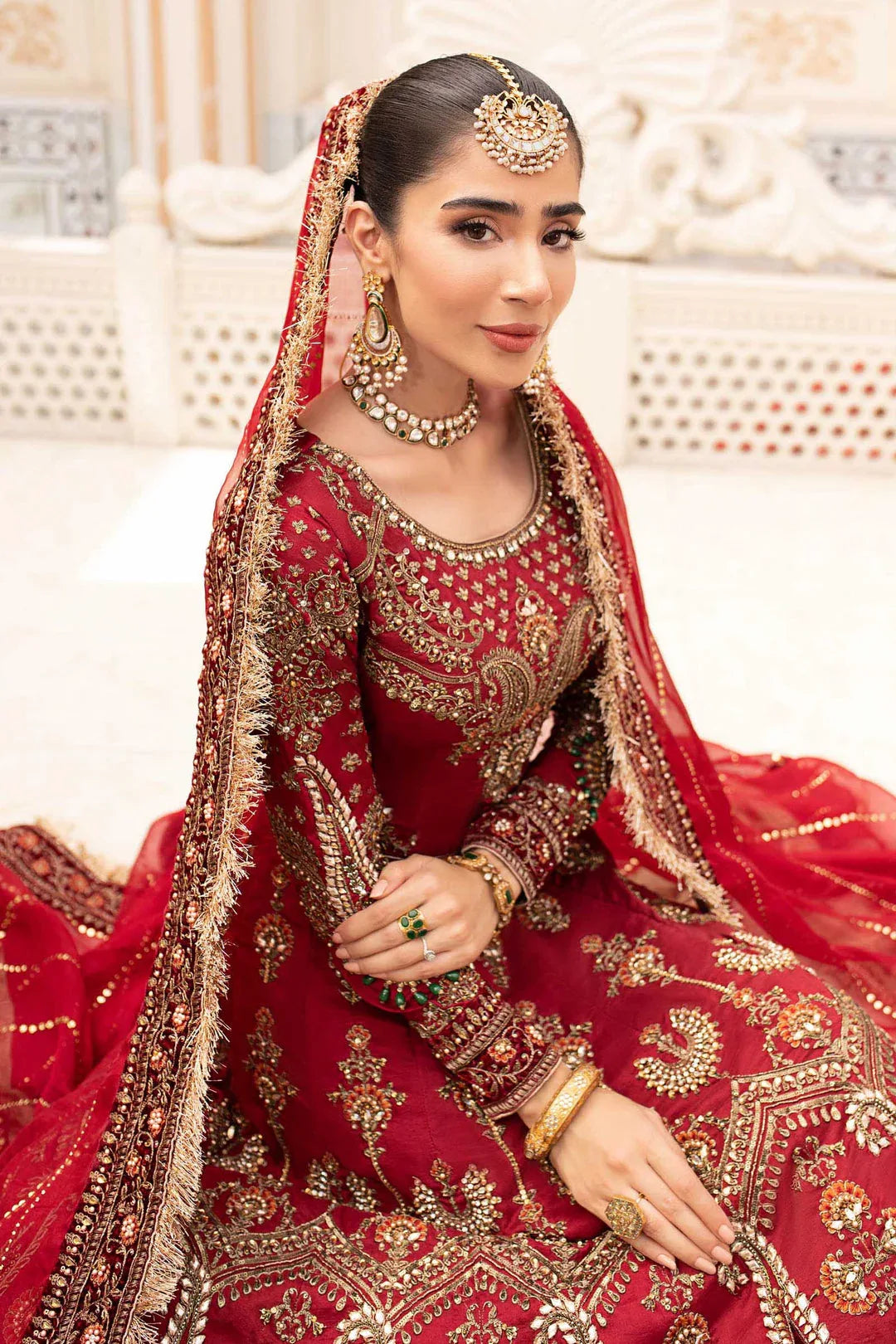 Maria B | Bridal Couture | Deep Red MC-907 - Rang-e-Khaas