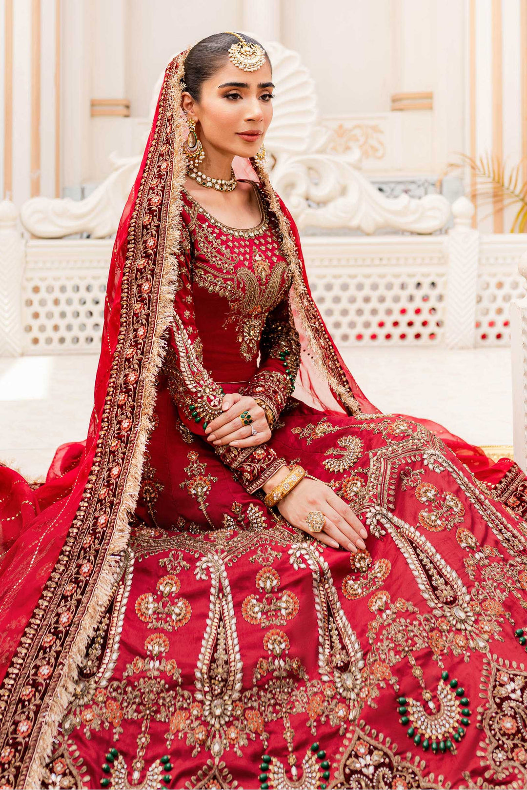 Maria B | Bridal Couture | Deep Red MC-907 - Rang-e-Khaas